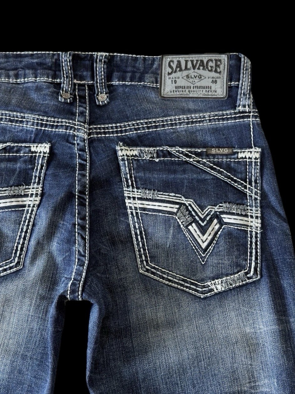 Salvage HAVOC Slim Straight Stretch Buckle Jeans ~ Men’s Size 29 x 32 ~ NWOT