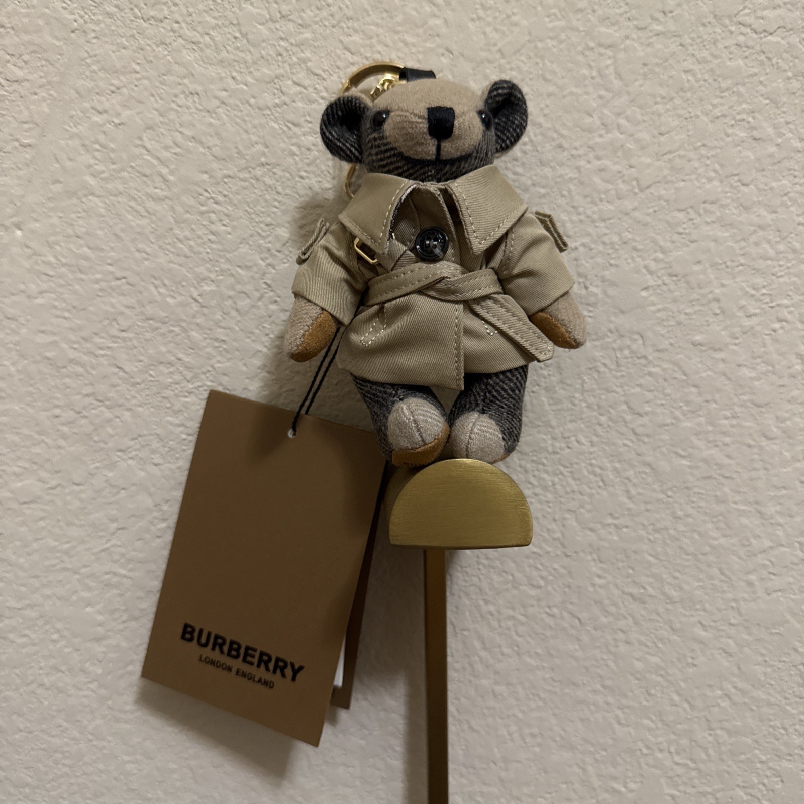 Burberry Thomas Bear Teddy Bear Parka Coat Keychain Bag Charm