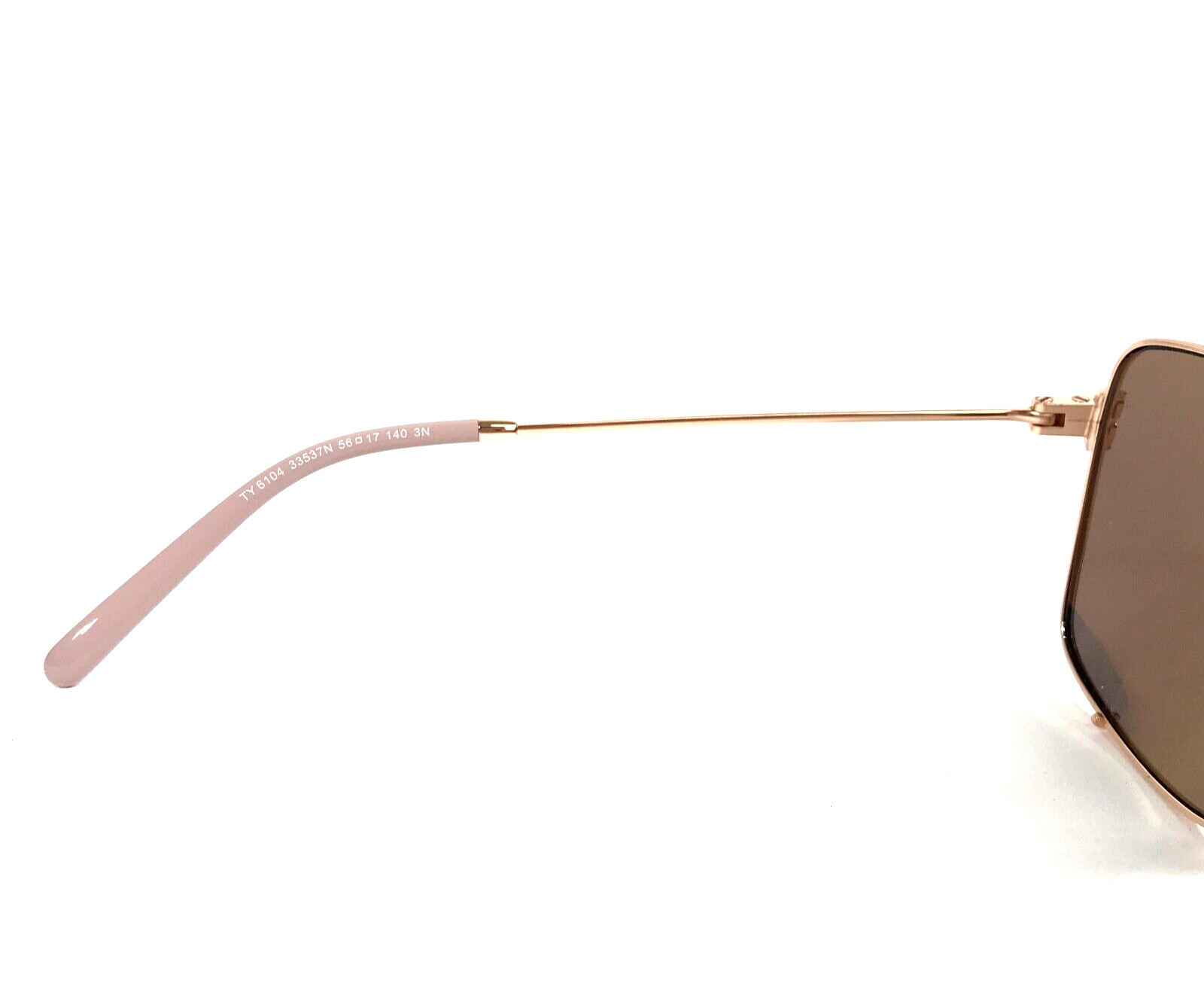 Tory Burch Sunglasses TY6104 33537N Shiny Rose Gold w/ Light Purple Brown Mirror