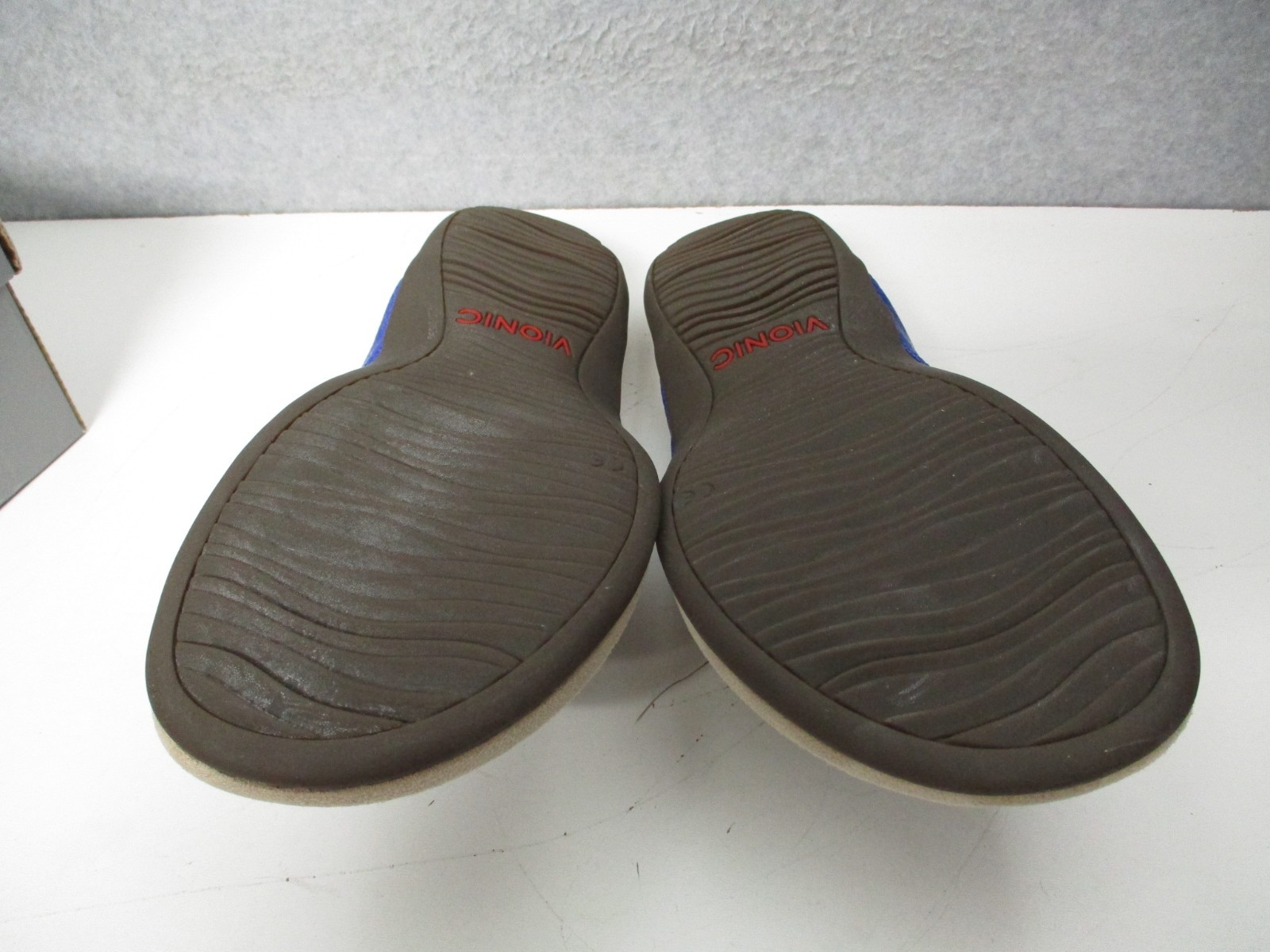 Vionic Bella II Blue Orthotic Bow Tie Thong Flip Flop Sandals Womens Size 11