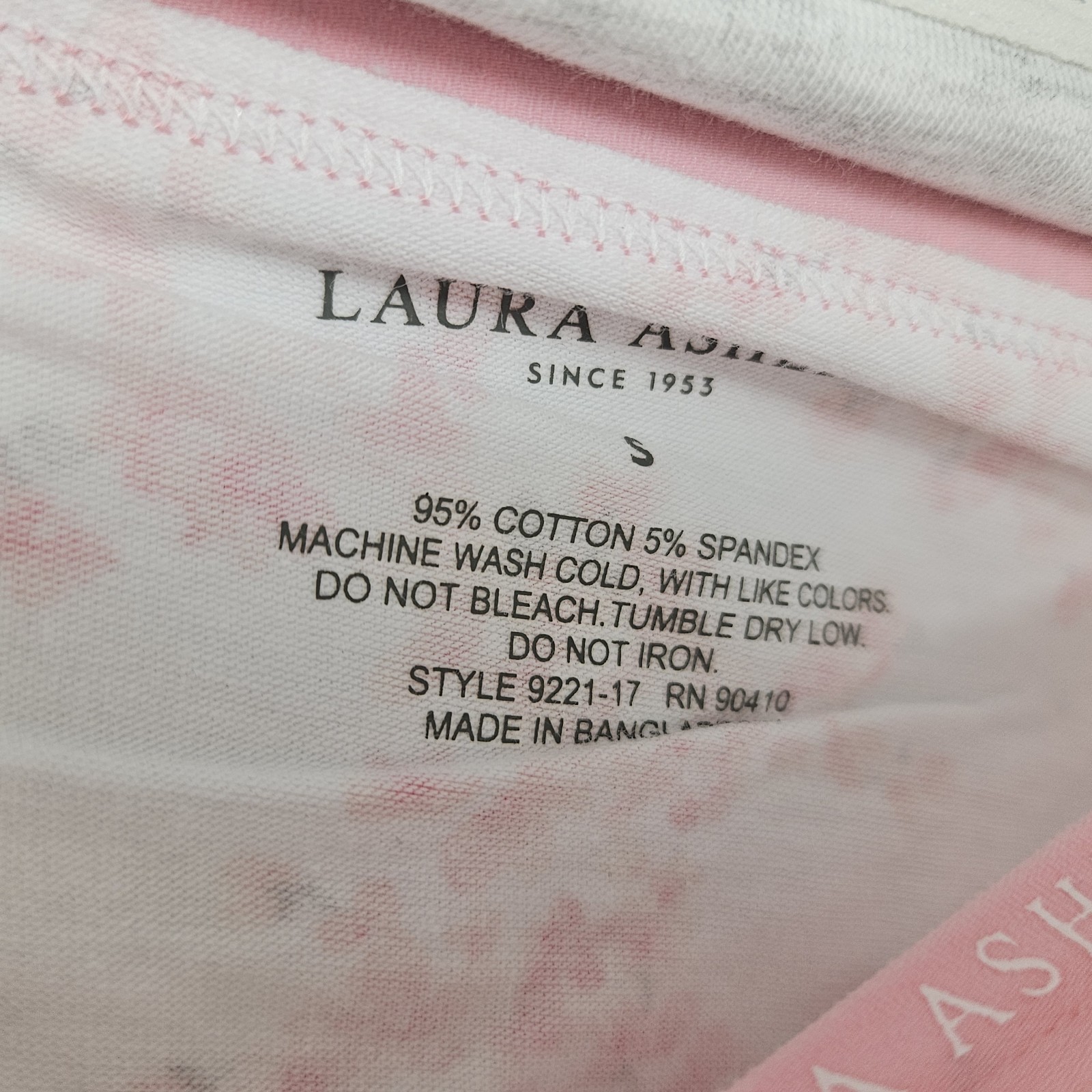 LAURA ASHLEY 5 Pack Women’s S M L Logo Cotton Panties White Pink Gray