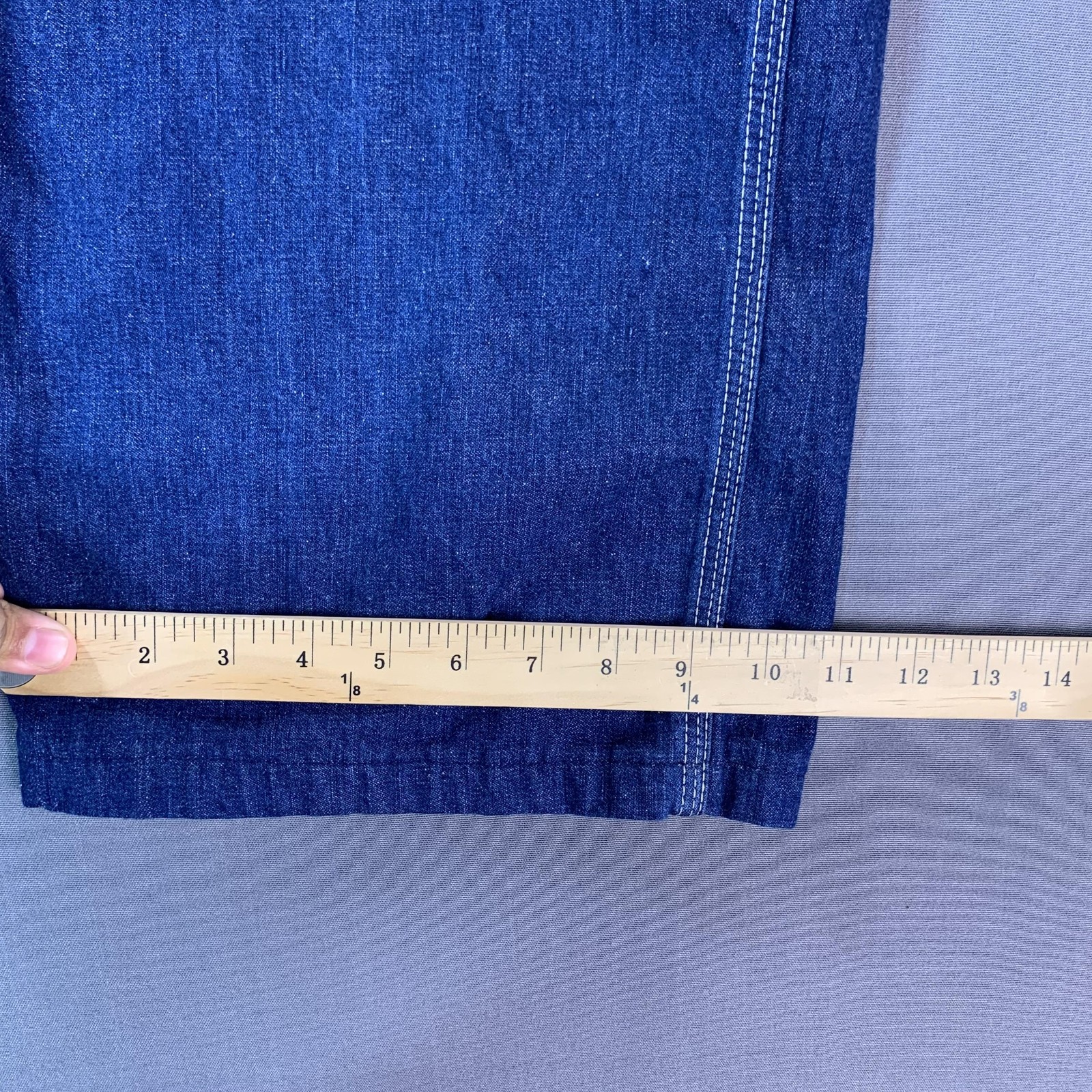 VTG Red Camel Sanforized Bib Overall Men 36×27 Blue Denim Workwear Carpenter 50s