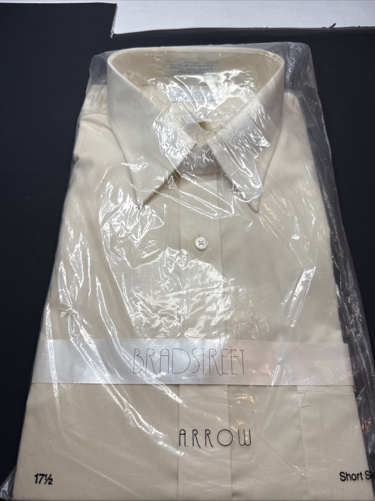 Vintage Dead Stock Arrow Bradstreet Men’s Dress Shirt Size 17 1/2 NEW White