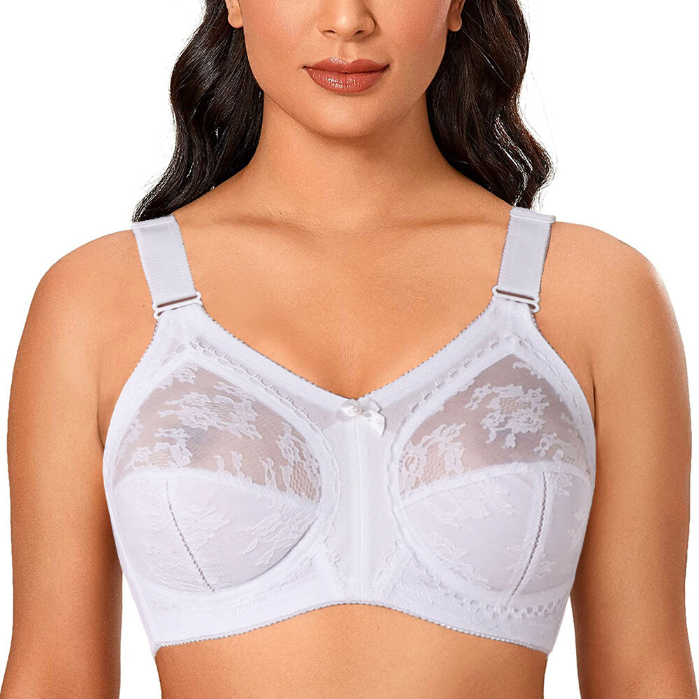 Women Minimizer Bra Unlined Wireless Full Figure Support PLUS SIZE 34-50 CDEFGHI