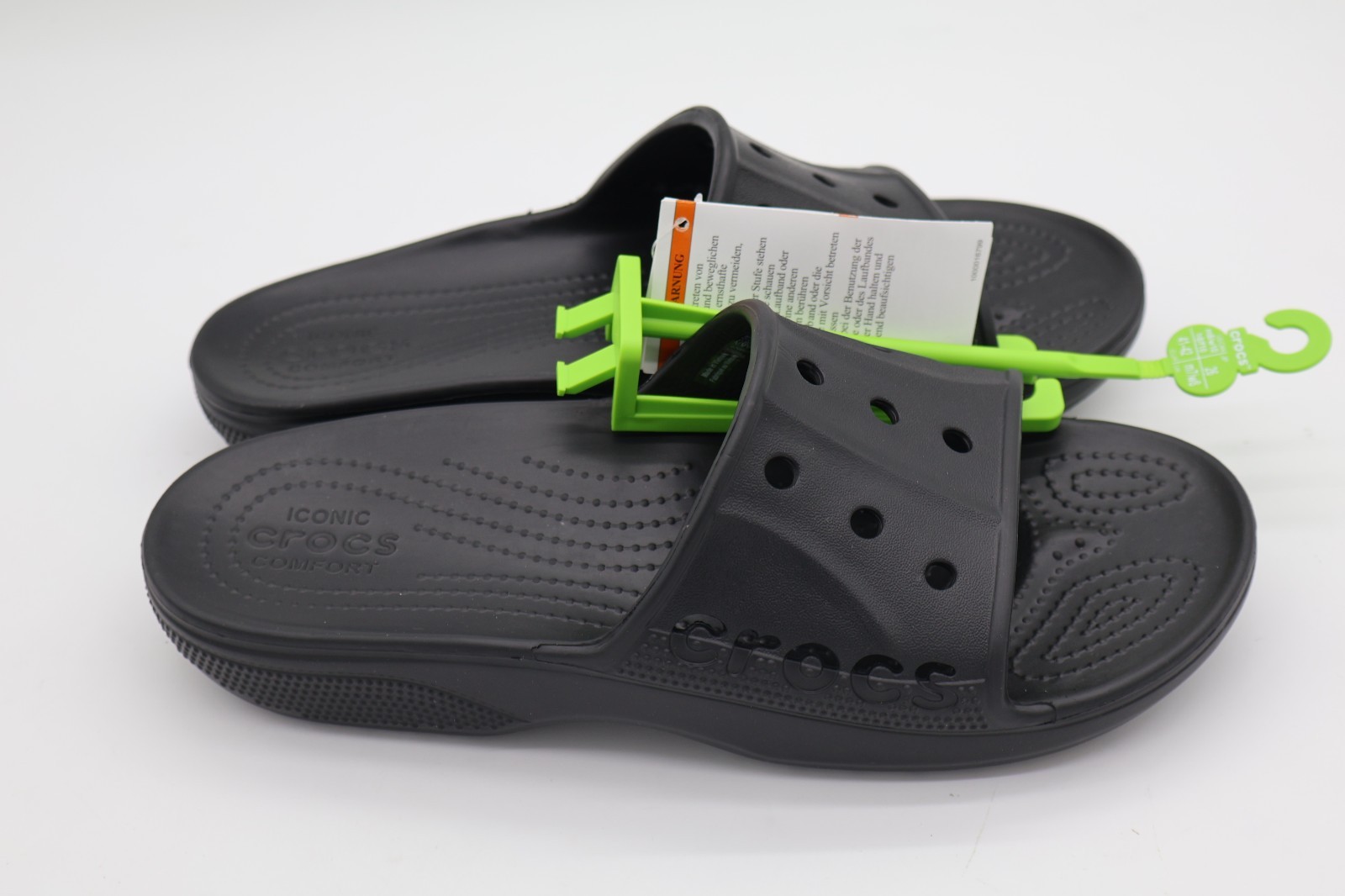 Crocs Adult Baya II Slide Sandals Black Size M8 / W10 NWT