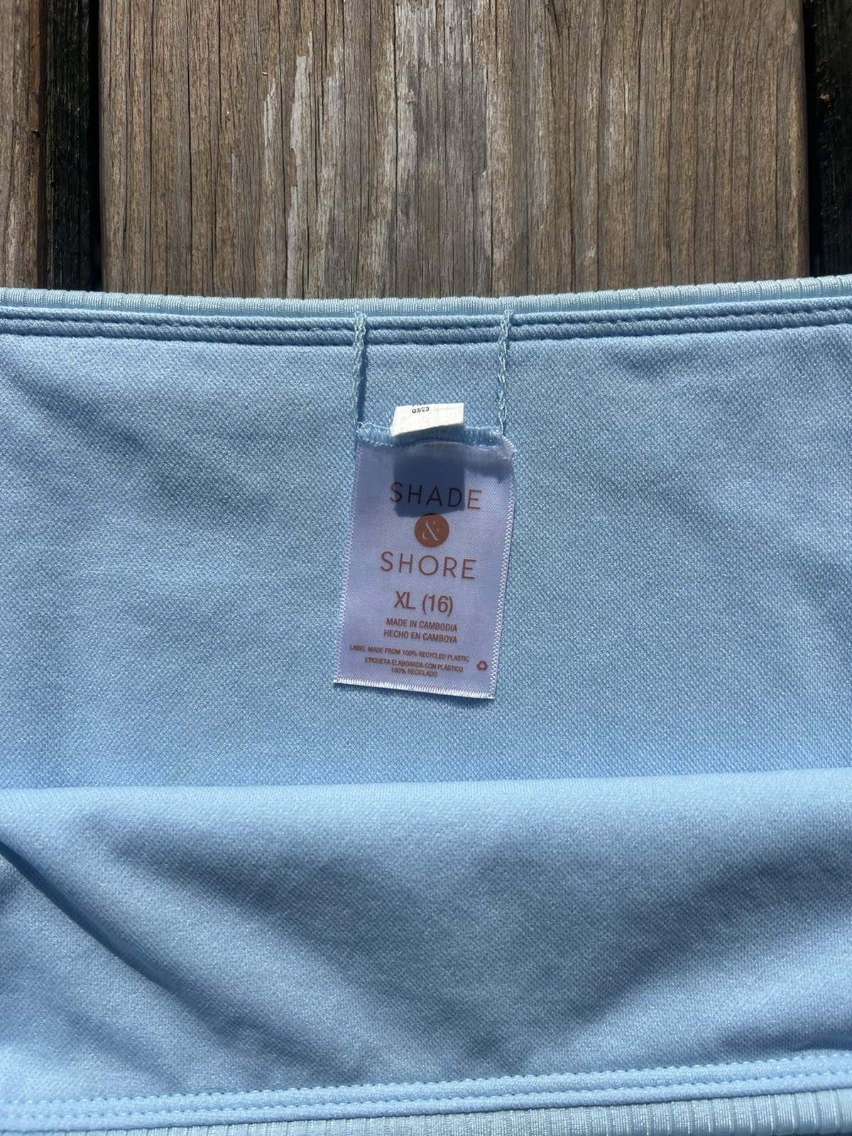 Shade & Shore Sky Blue XL High Waisted Ribbed Bikini Bottoms – New Without Tags