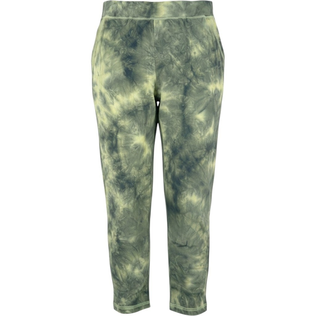 LOGO Lounge Pants Women LP Green Tie Dye Cropped Sevigne Relaxed Boho Athleisure