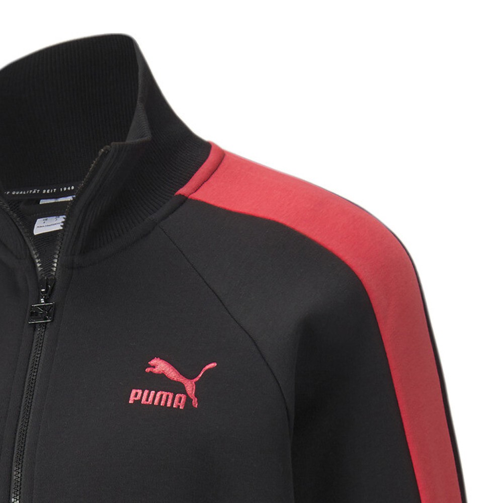 PUMA Iconic T7 Full Zip Track Jacket Plus Womens Black Casual Athletic Outerwear