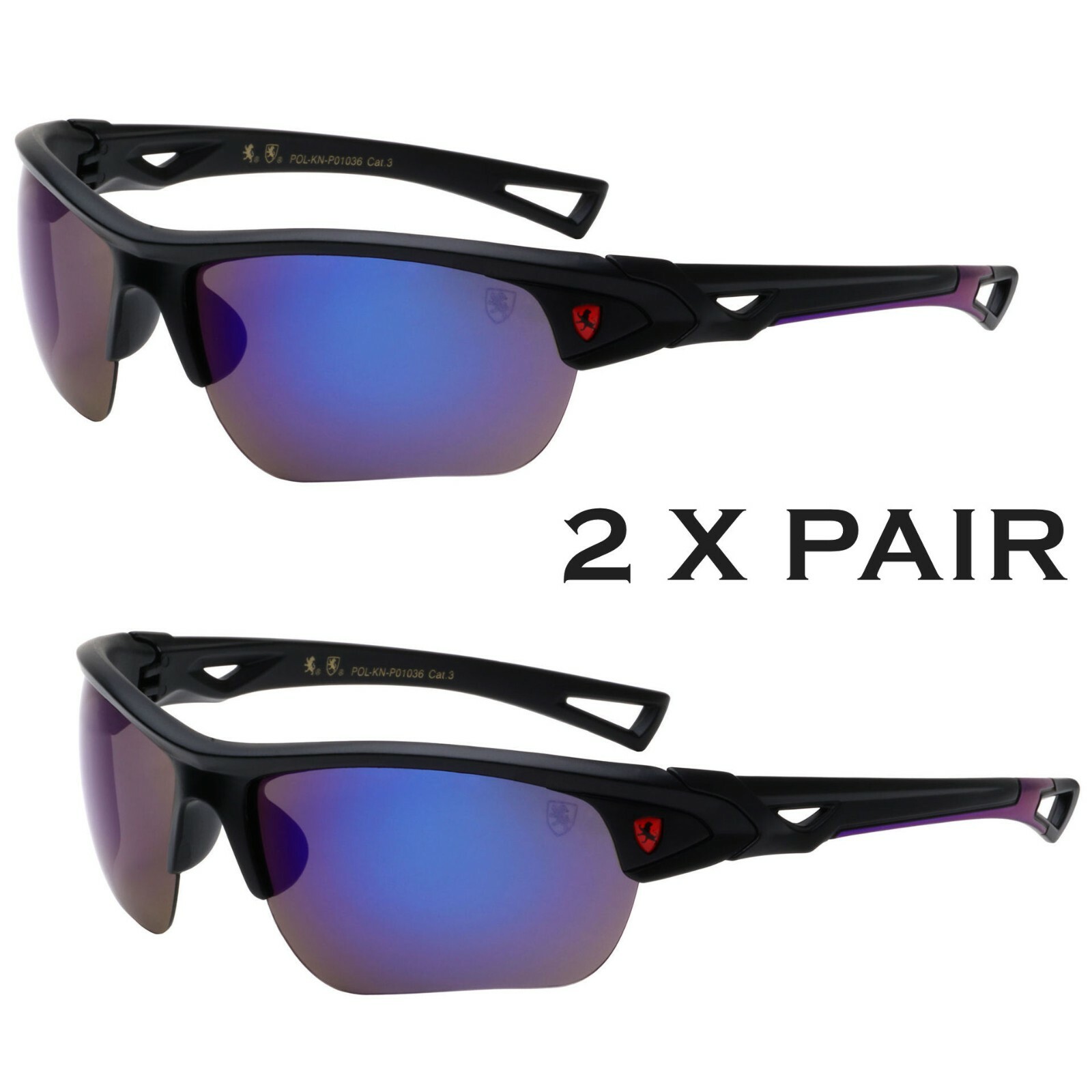 2Pair New Polarized Men Anti Glare Fishing Cycling Driving Sport Sunglasses