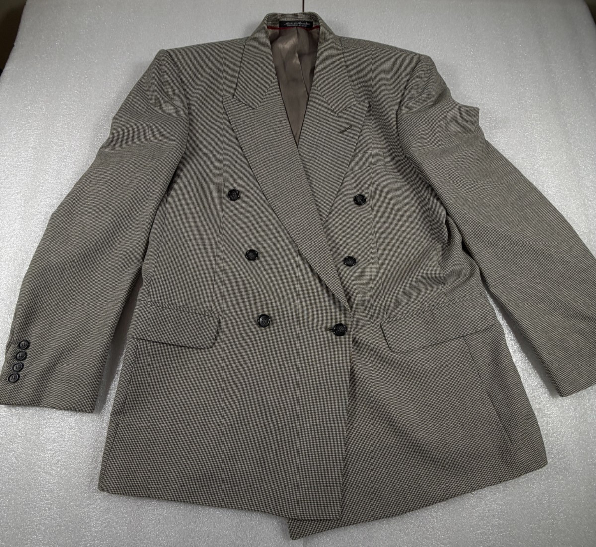 S&K Kilburne and Finch Beige and Tan Hounds Tooth Sport jacket 44R