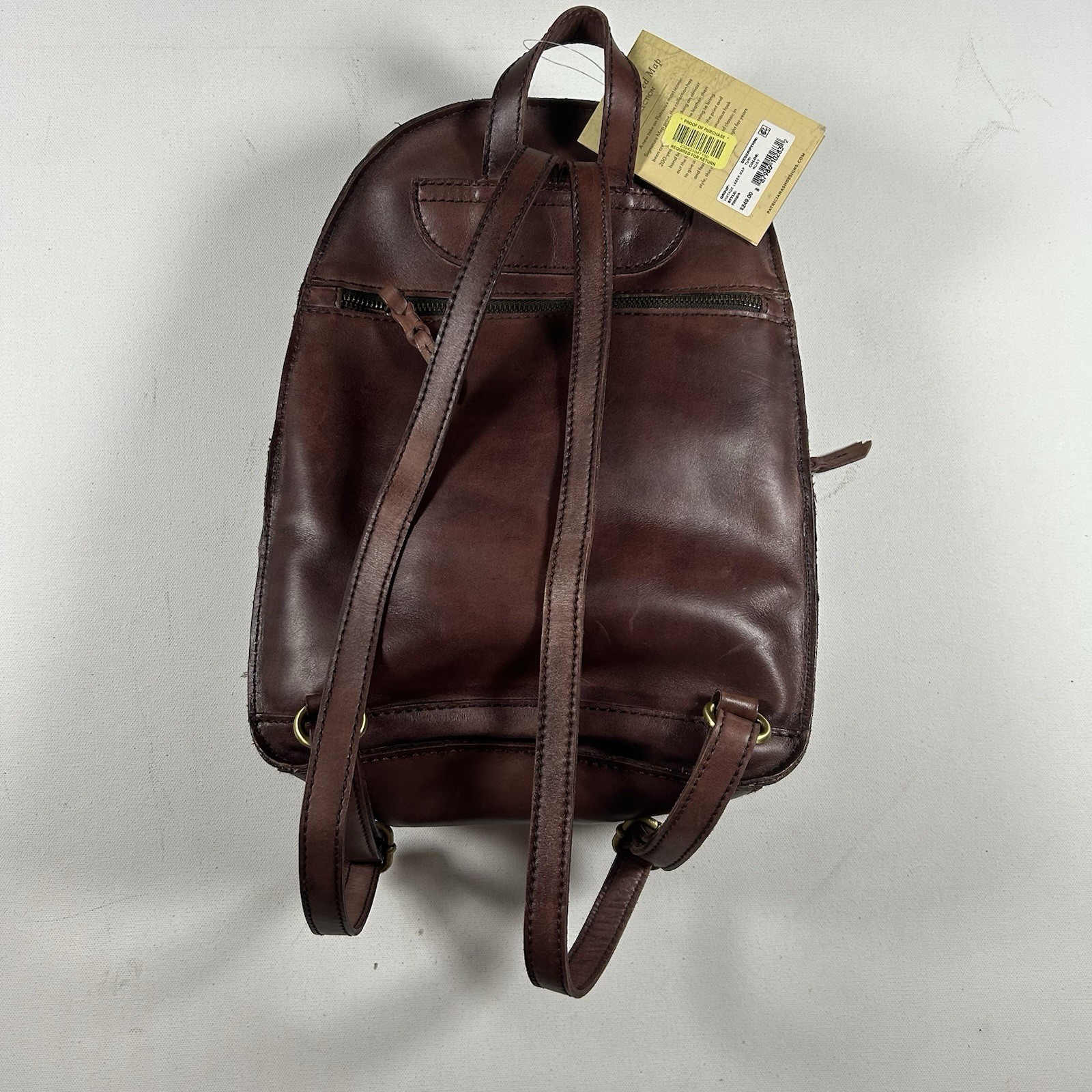NWT Patricia Nash ITALIAN Leather Map Countries Western Backpack + Dust bag
