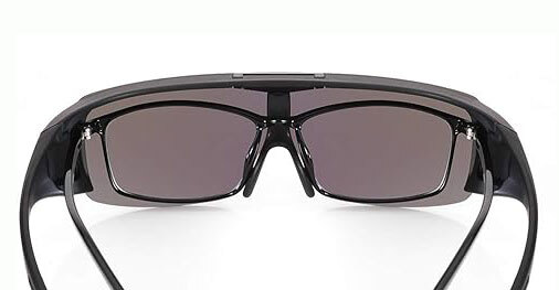 Flip Up Fit Over Sunglasses Polarized Mirror Lens Over PRESCRIPTION GLASSES UV