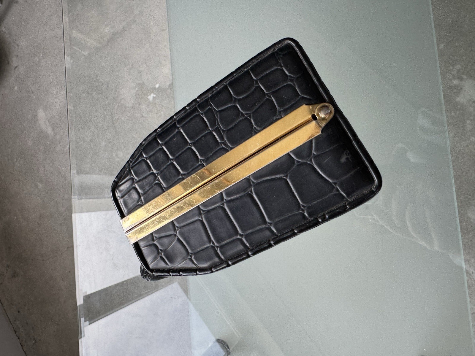 Rare Vintage Gianni Versace Black Leather Handbag – 1980s – Authentic Designer P