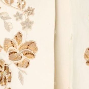 Dennis Basso Women’s Jacket Sz M Floral Embroidered White A686949