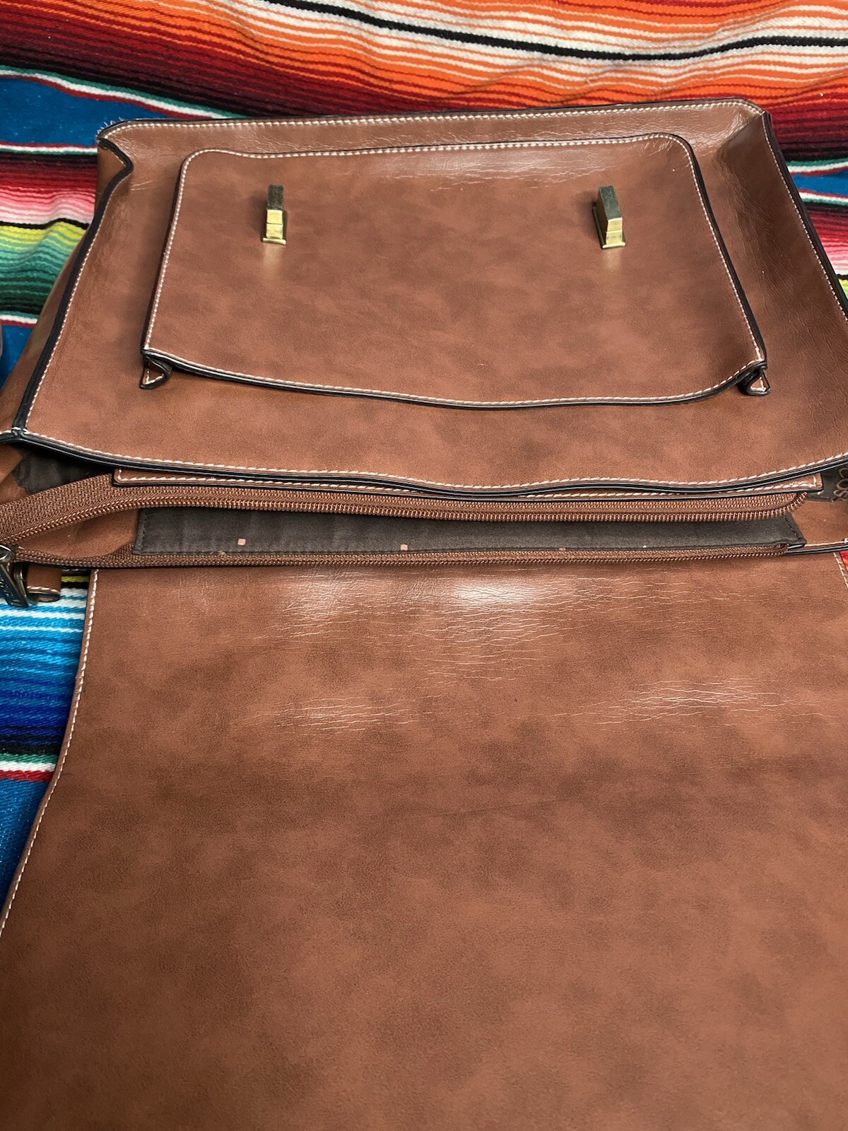Ecosusi Women PU Leather Messenger Briefcase Backpack Laptop Bag New