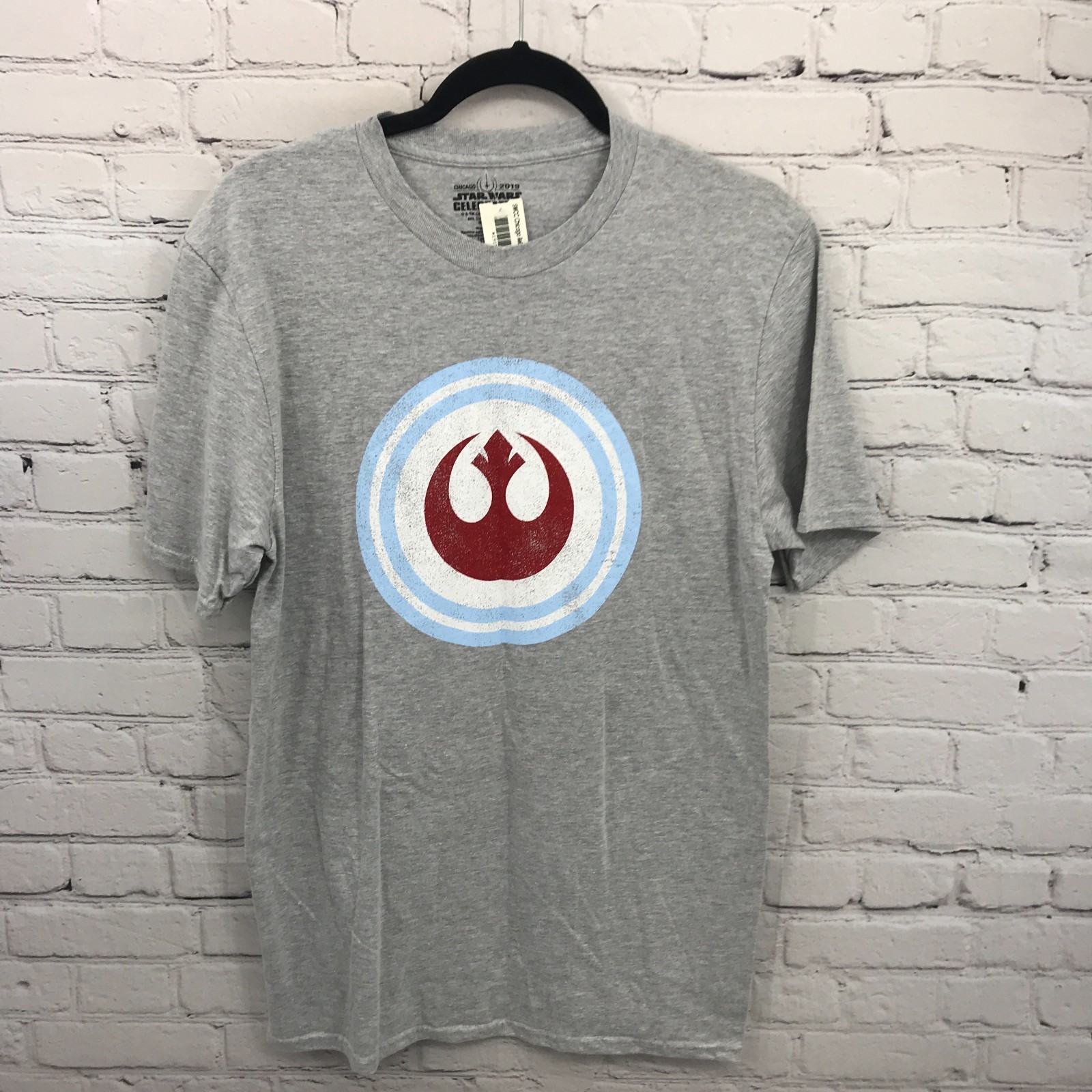 Star Wars Shirt Men Medium Gray Rebel Alliance Logo Celebration 2019 Chicago New