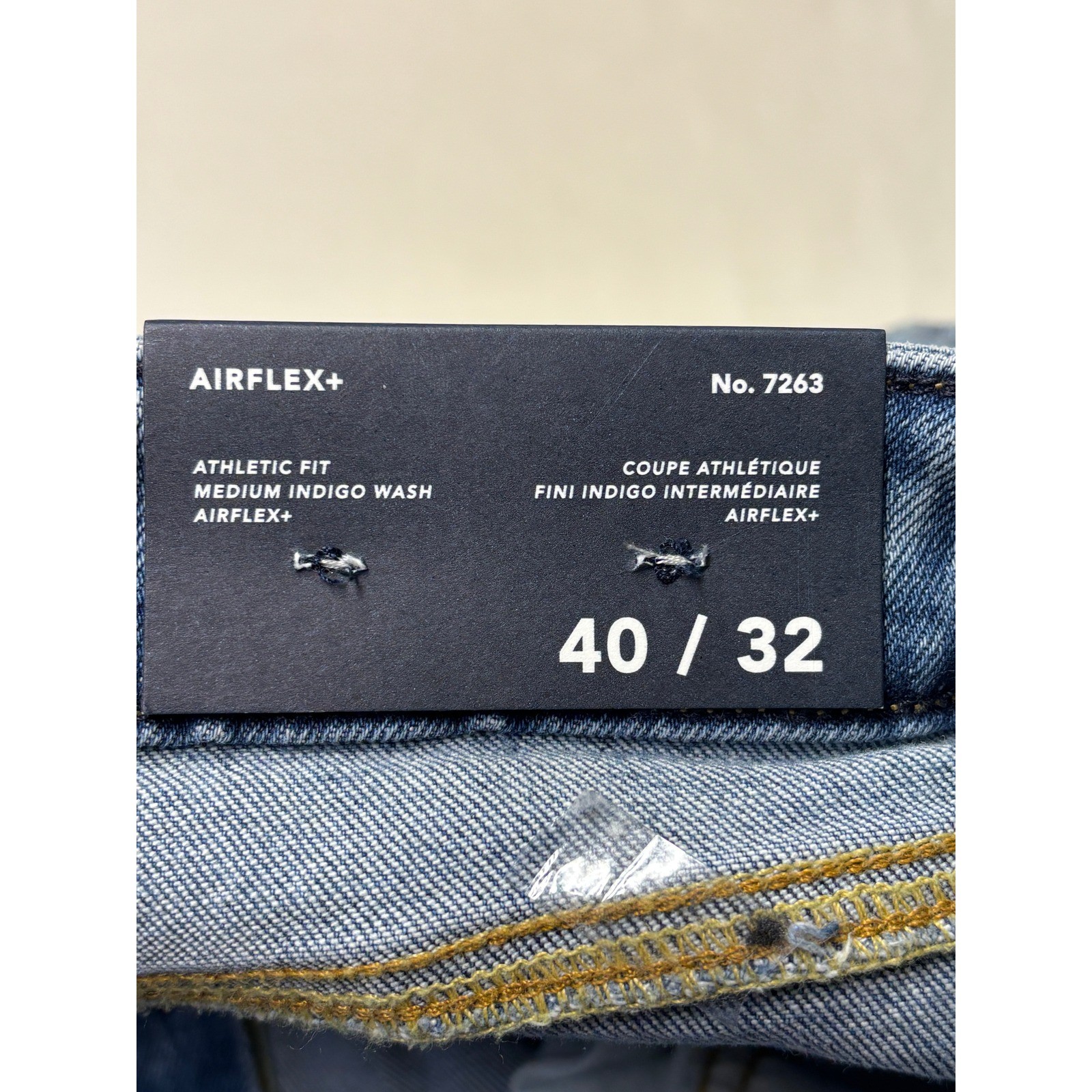 NWT American Eagle Airflex+ Athletic Fit Mens Jeans 40×32 Medium Indigo Wash
