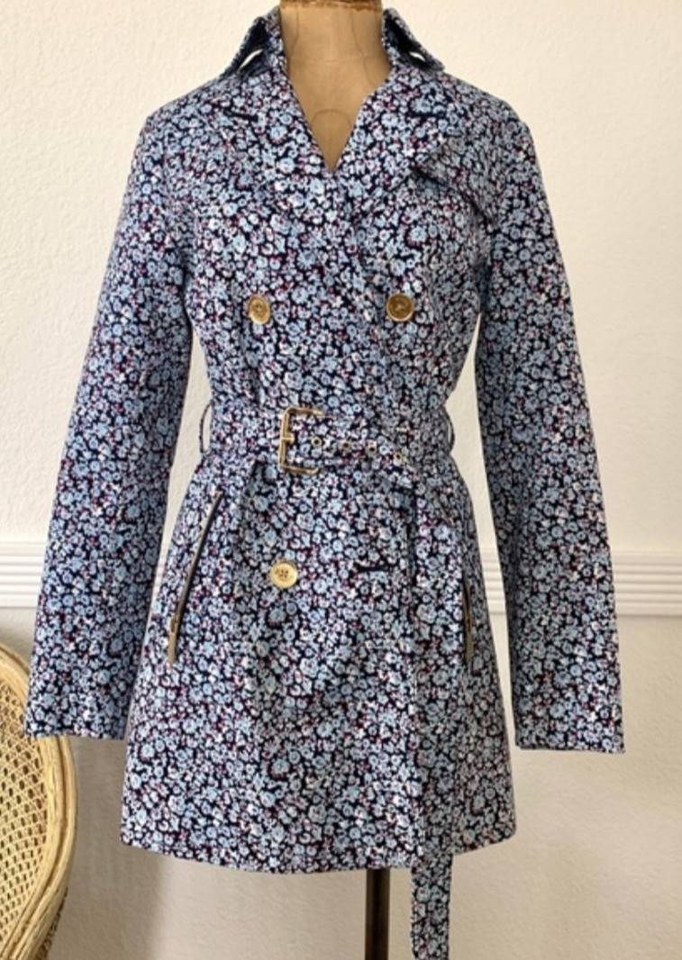 Michael Kors Floral Lined Trench Coat – Size S