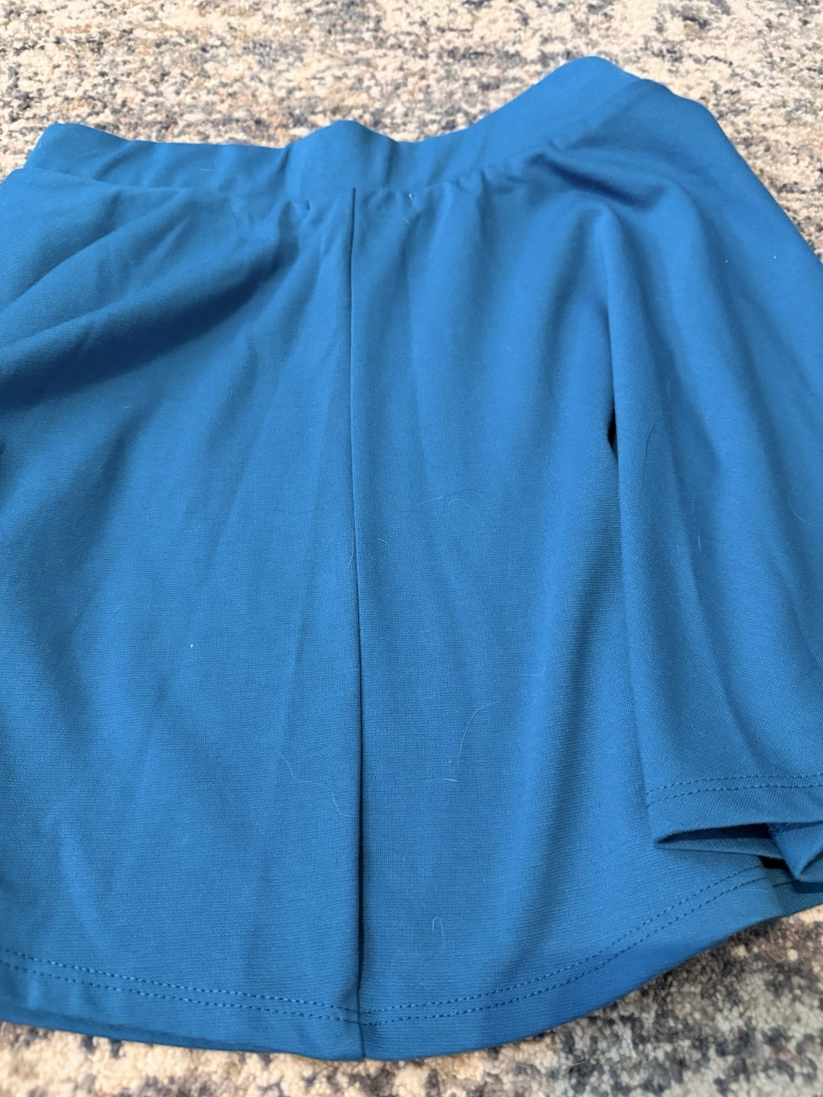 Ambiance Apparel Women’s S Blue Solid Skater Short Skirt Knit
