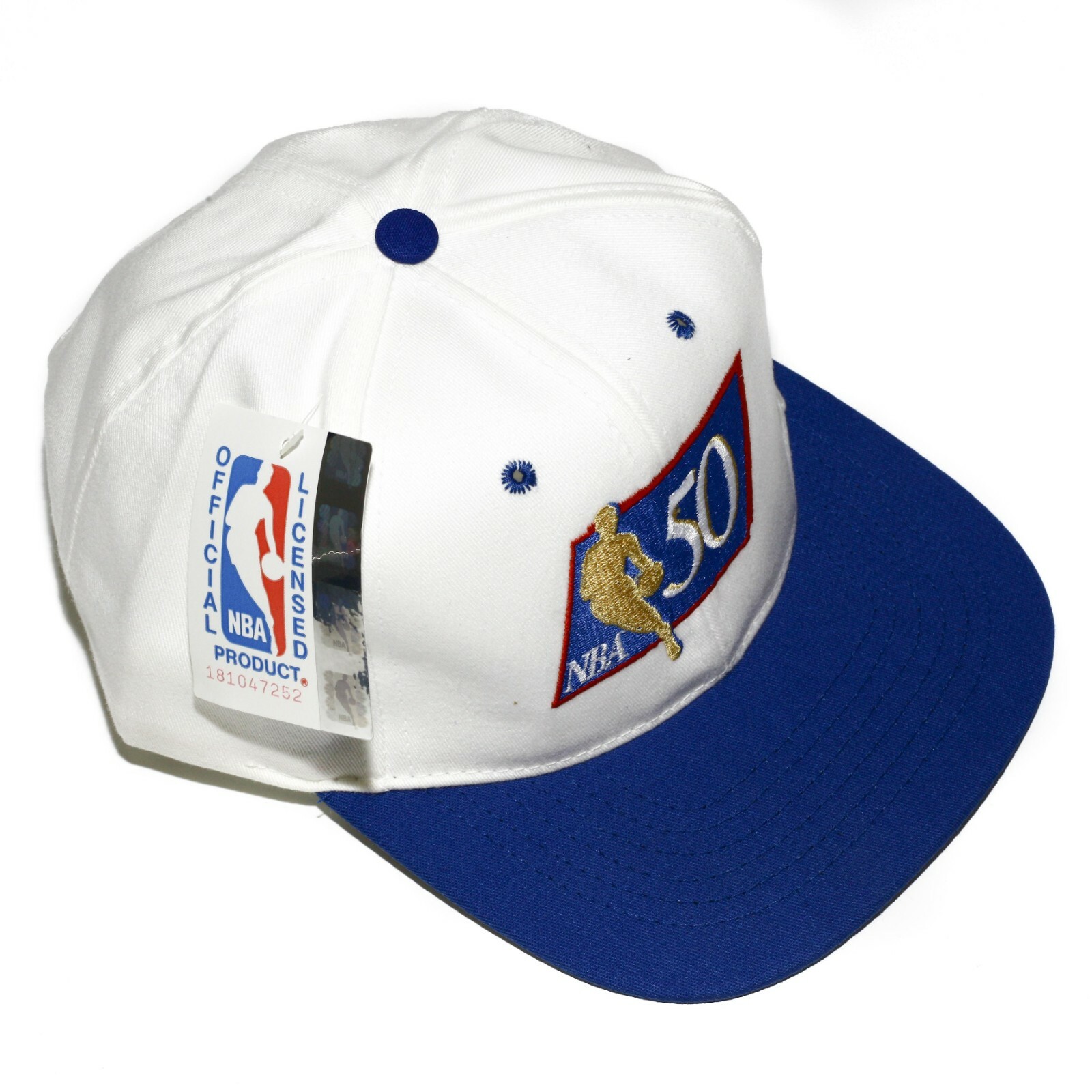 The NBA at 50 White Commemorative Official Hardwood Classic Hat Snapback Cap New