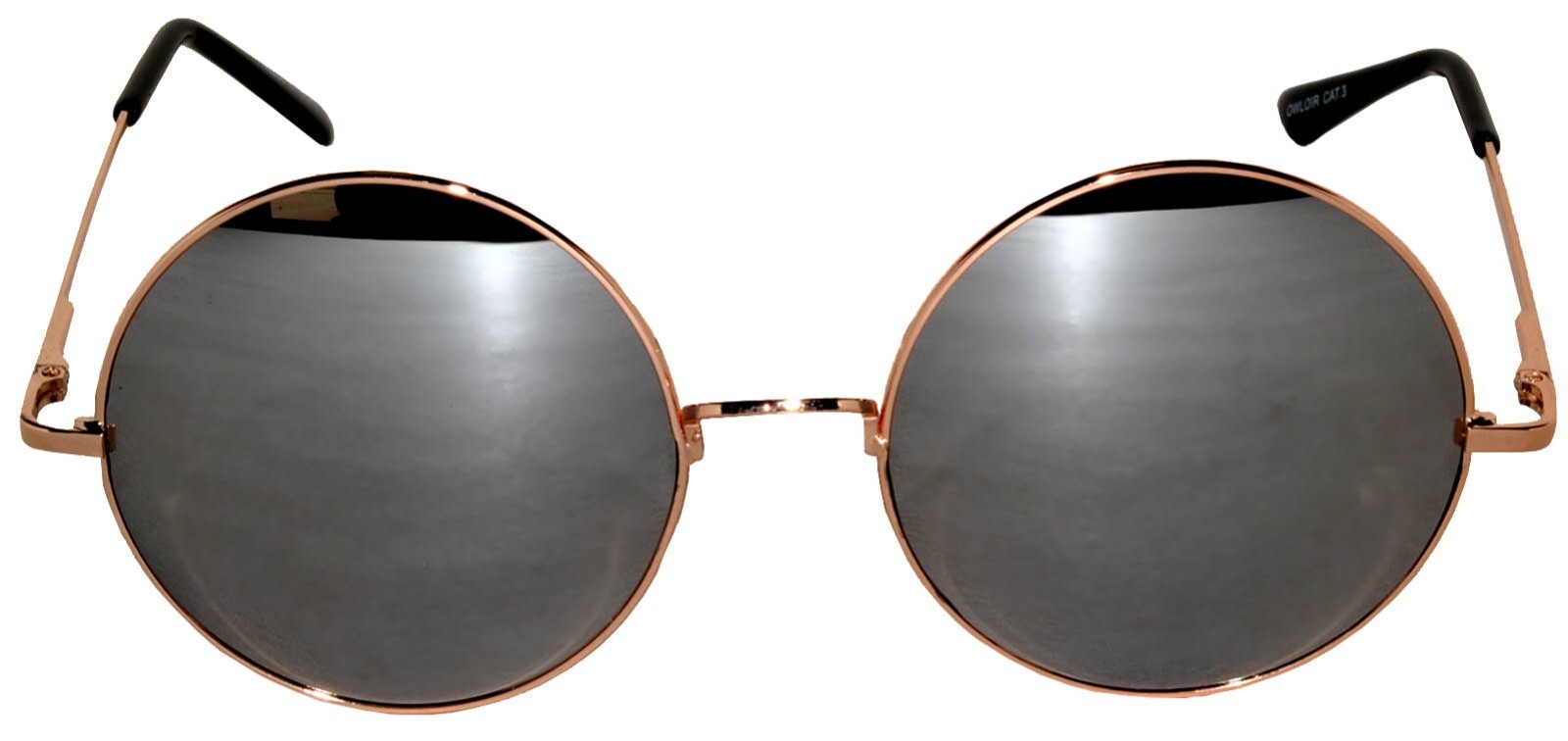 ROUND SUNGLASSES MIRROR LENS 43mm METAL FRAME ONE PAIR