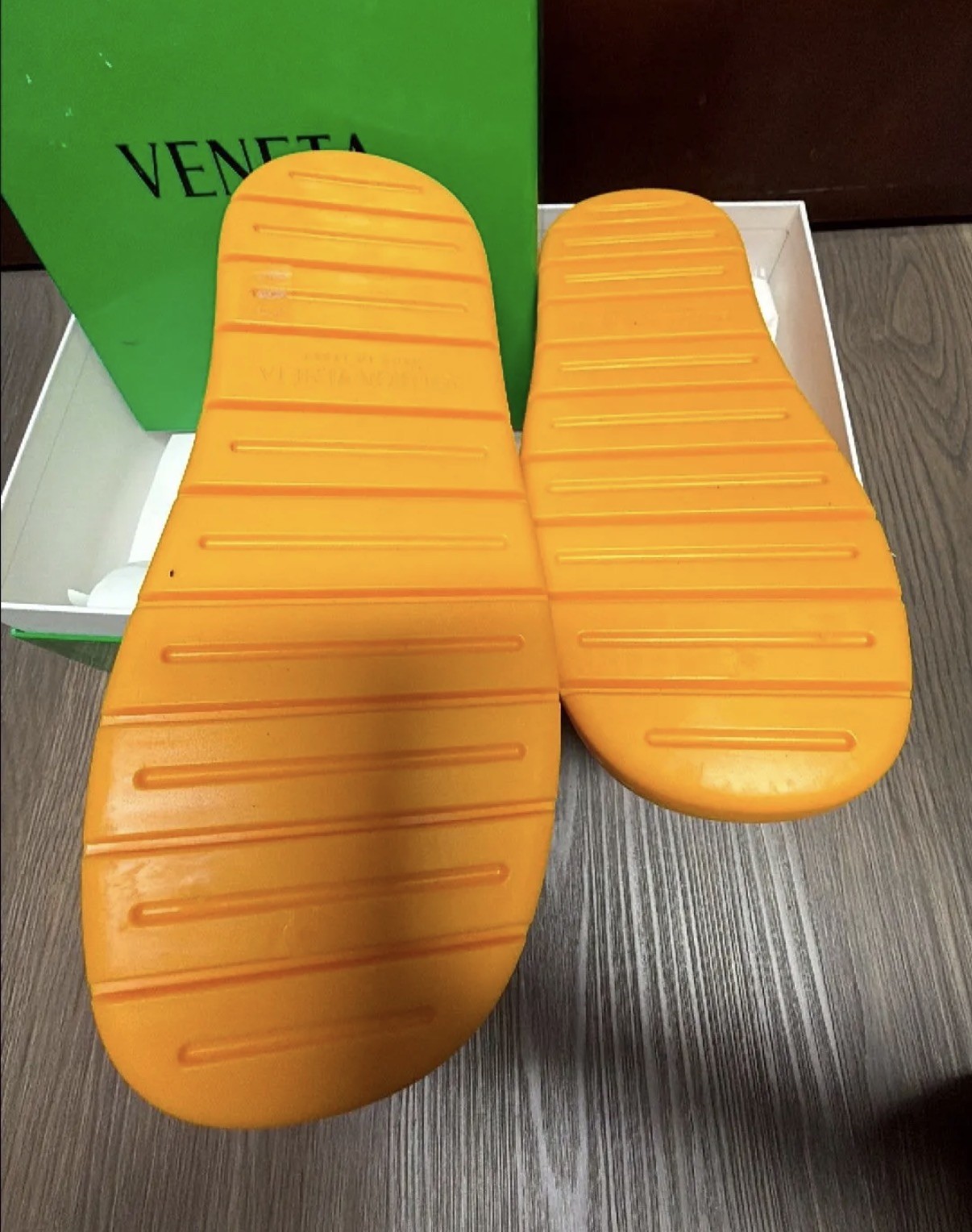 Bottega Veneta Puddle Rubber Slingback Flats Size 42