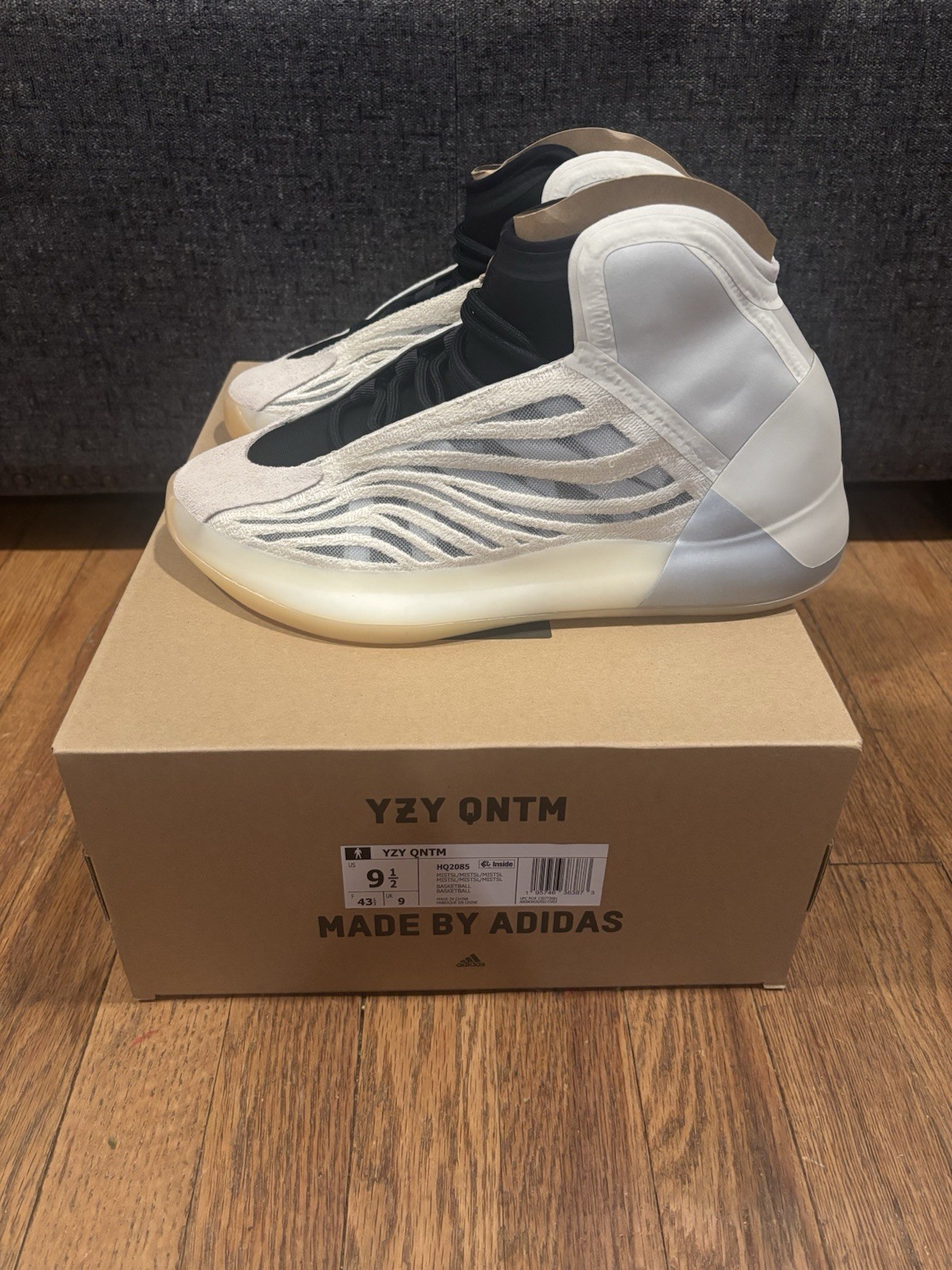 Size 9.5 – adidas Yeezy Quantum Mist Slate New HQ2085