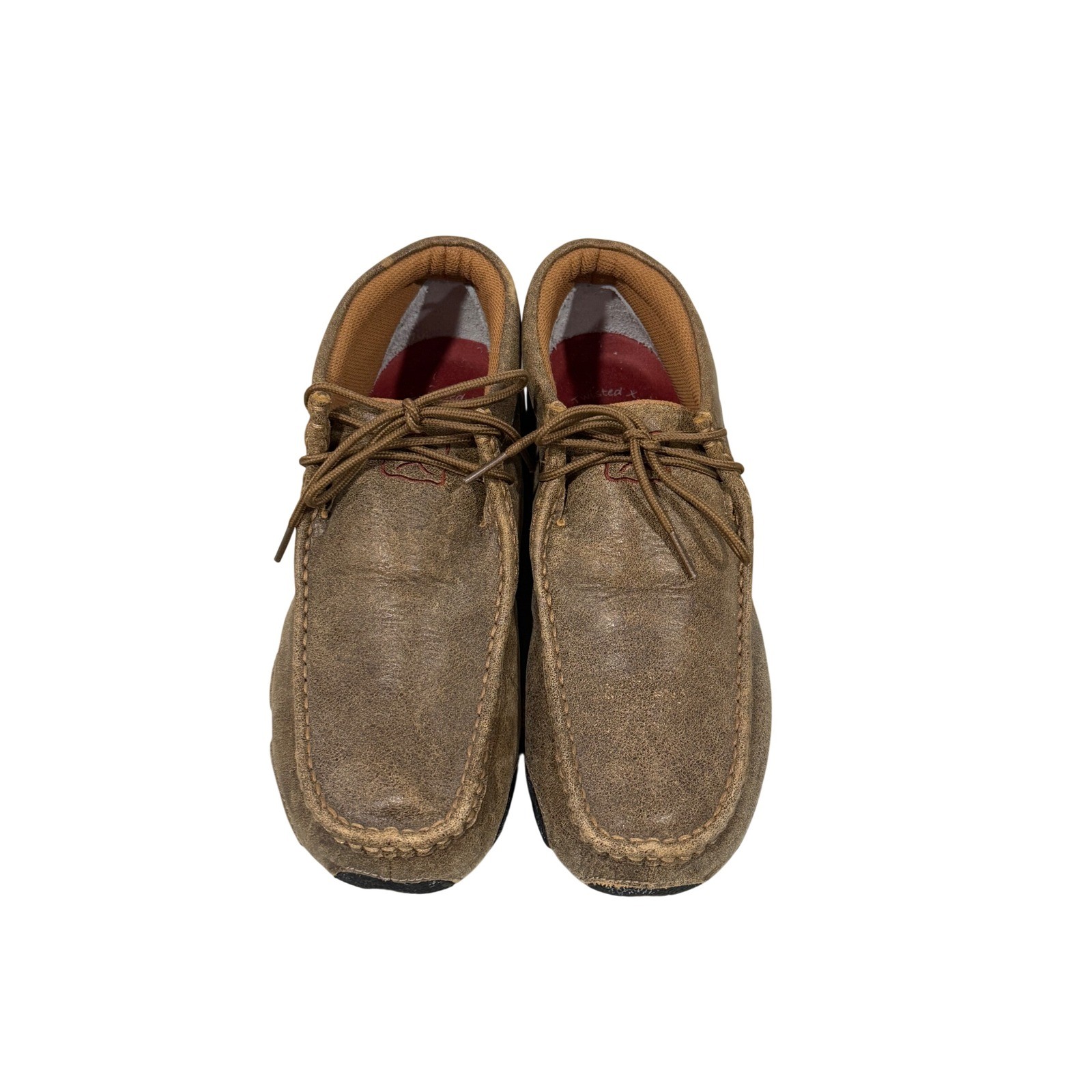 Twisted X Mens Driving Moc Brown Leather Casual Shoes MDM0003 Size 8.5 M