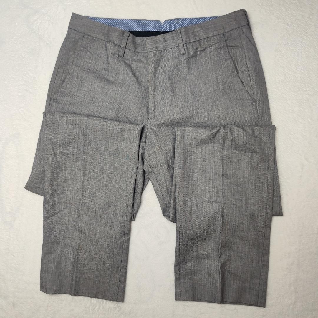 Bonobos Pants Mens 31×32 Gray Stretch Chino Flat Front Dress Casual Office