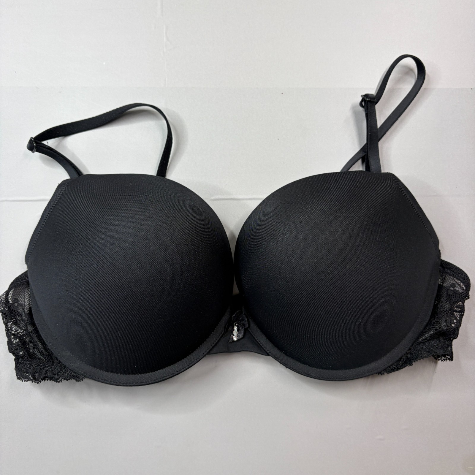 Smart & Sexy Push Up Bra 40B Add 2 Cup Sizes Black Padded Underwire Adjustable