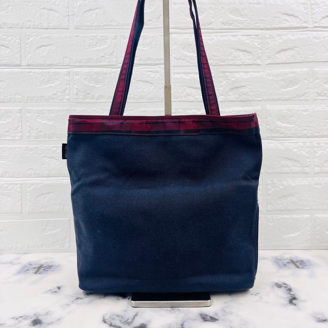 Porter Tote Shoulder 2WAY Reversible Navy Check