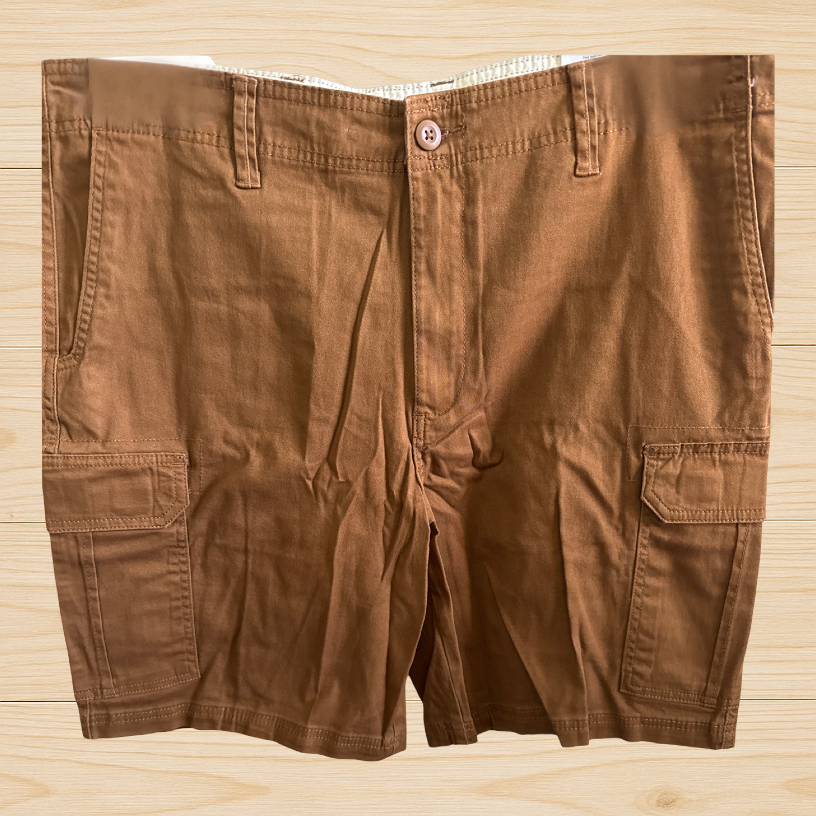 George At The Knee Cargo Shorts,Lot of 2, Coffee Cake & Black Soot Size 38,NWT