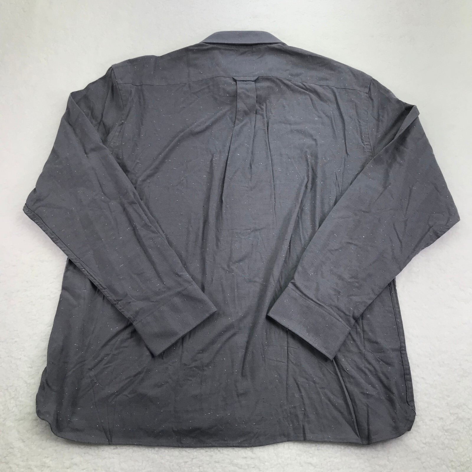 Jos A Bank Shirt Mens XXL 2XL Gray Stretch Tailored Fit Button Down Long Sleeve