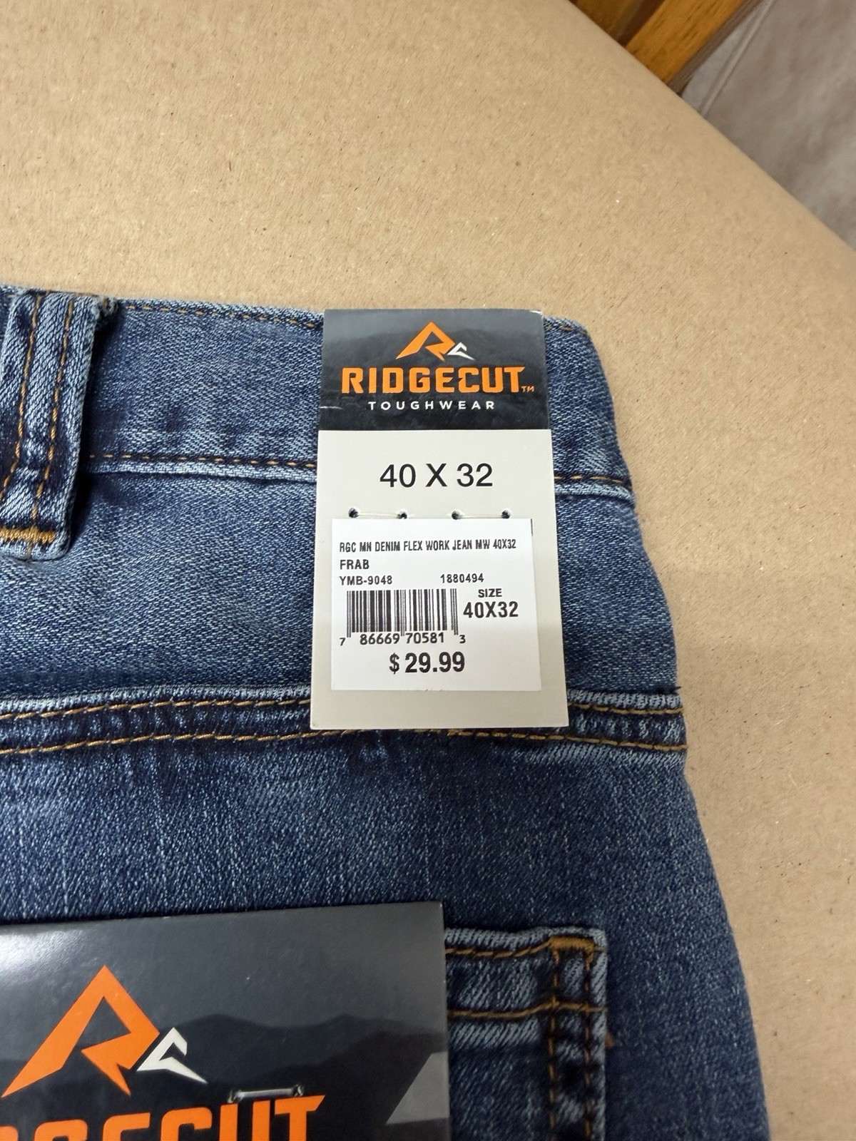 Ridgecut Men’s Jeans Flex Jean Straight Fit 40×32