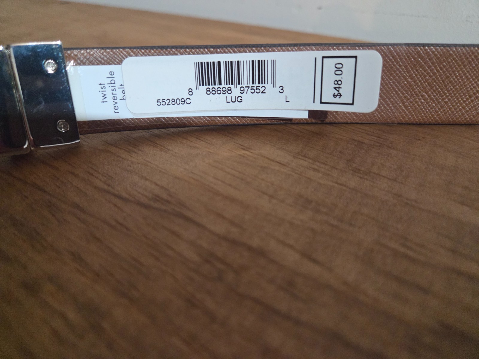 Michael Kors Women’s Reversible MK Logo Belt Brown/Vanilla Size Large