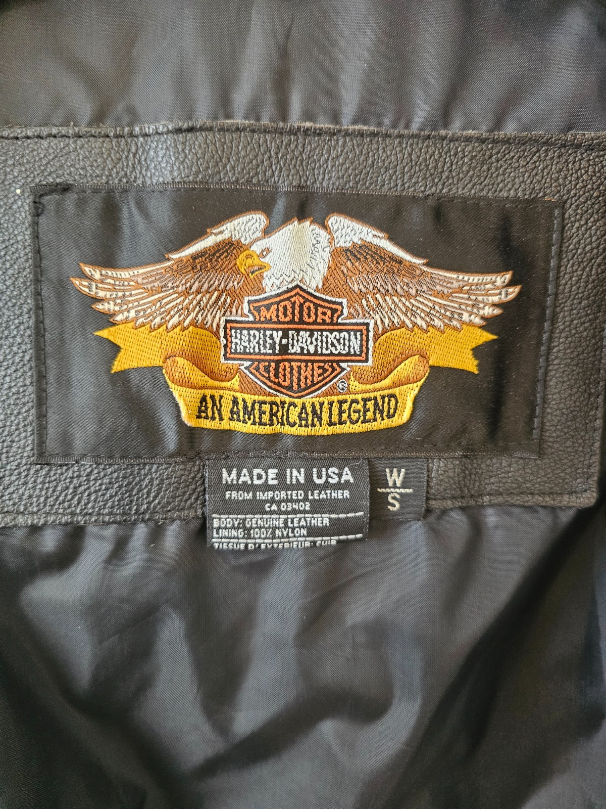 Harley Davidson Womens Small Black Leather Moto Biker Riding Jacket USA Zip YKK