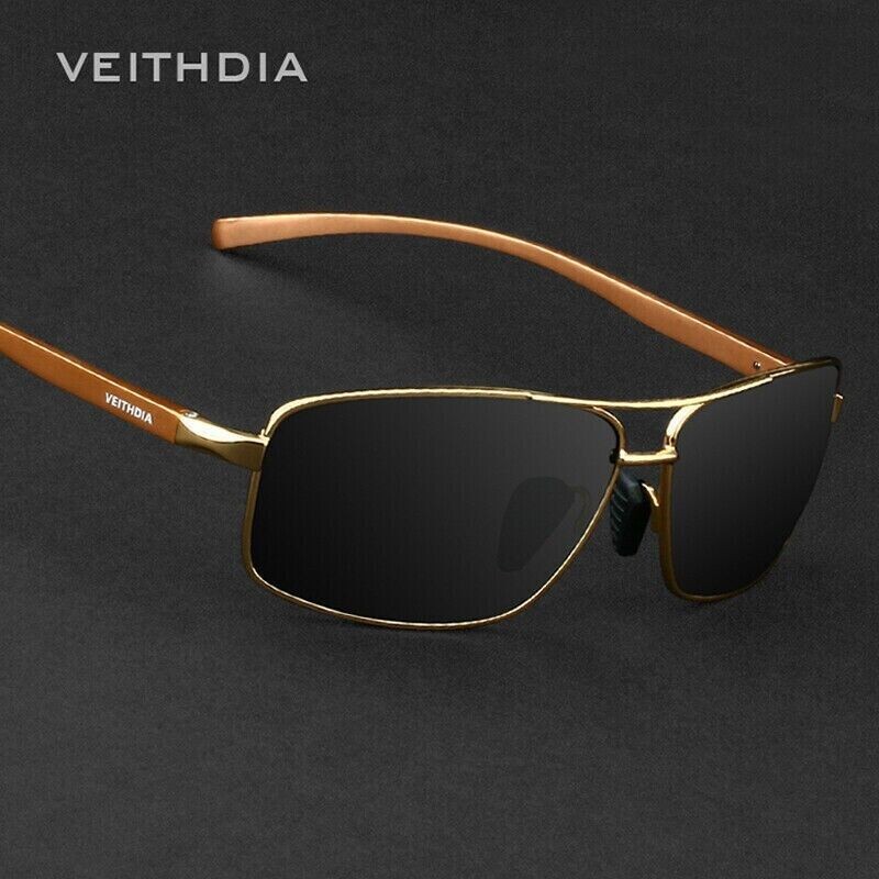 VEITHDIA Polarized Photochromic Pilot Sunglasses Men Aluminium Driving Eyewear
