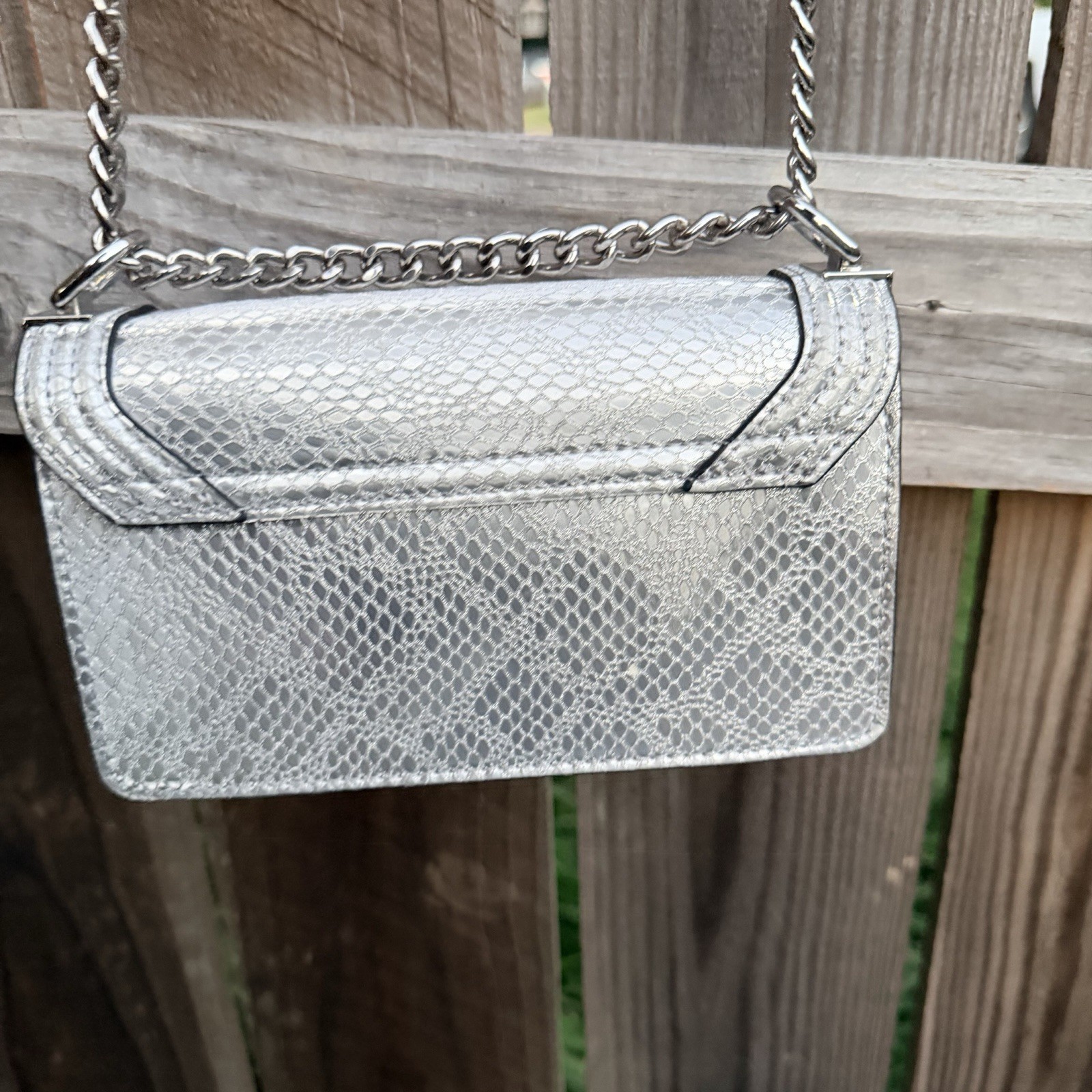 Aldo Crossbody Silver Purse