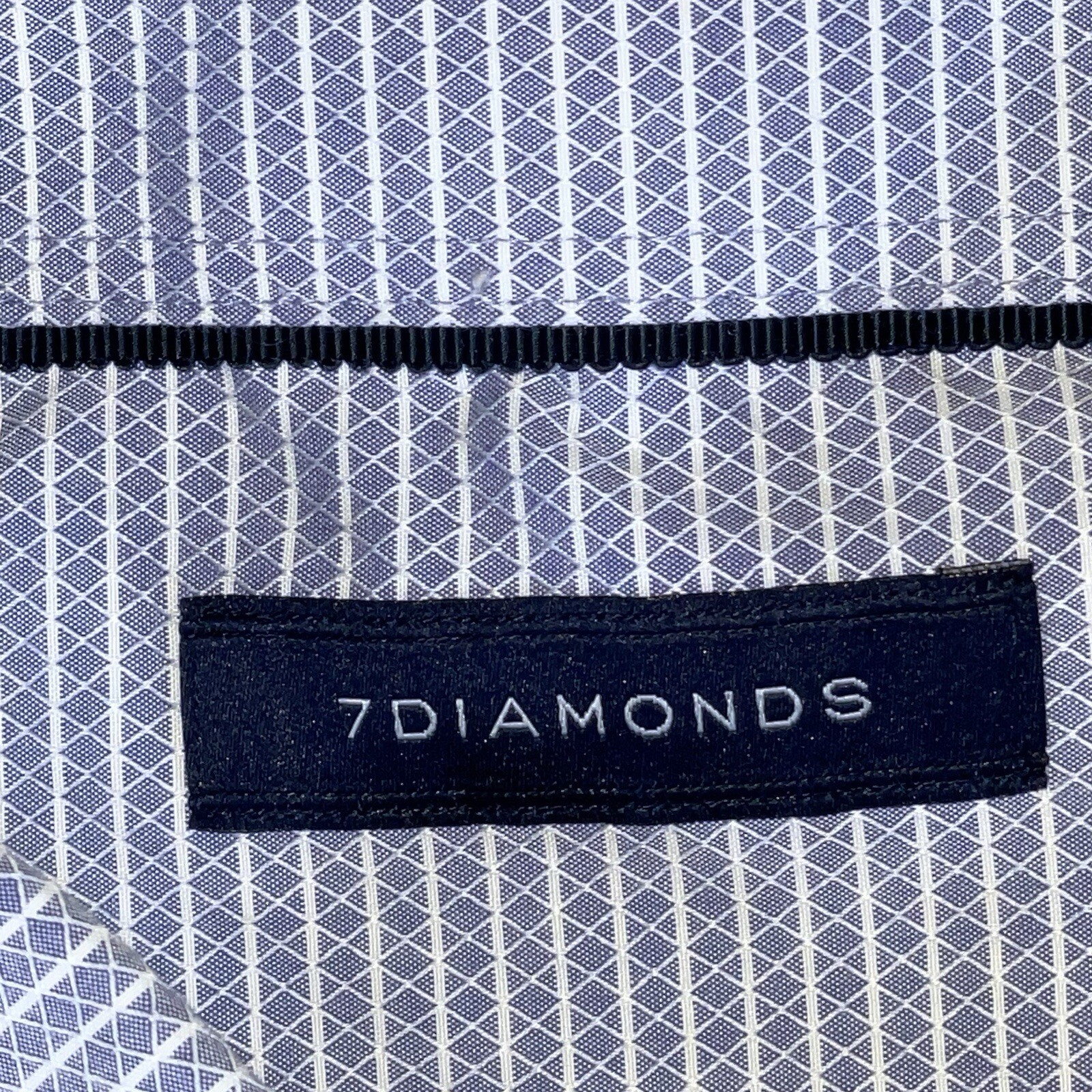 7Diamonds Shirt Mens XL Sky Blue Performance Stretch Dress Button Up Geometric