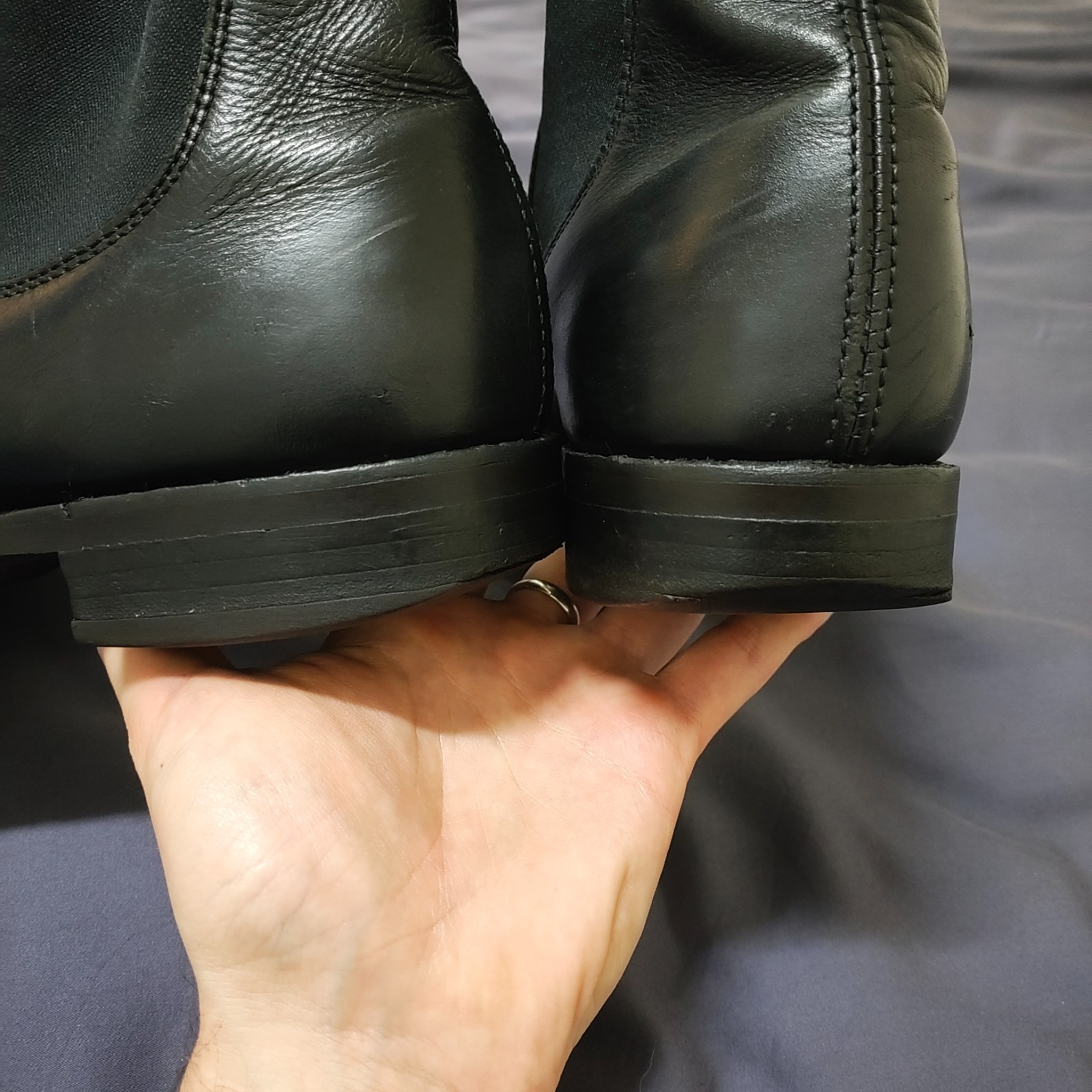 RM / R.M. Williams Turnout Boot (black yearling leather) – 8G WF
