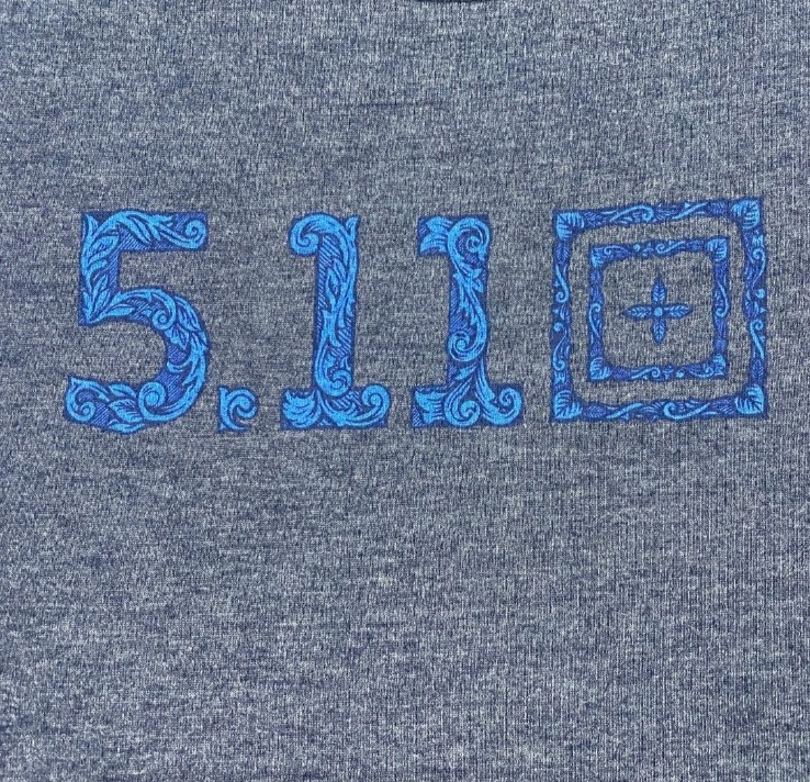 5.11 Tactical T Shirt Womens Large Navy Heather Tee BNWT