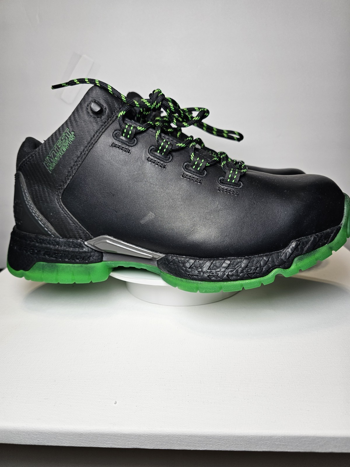 Hytest FootRests 2.0 Safety Work Shoes Black Green Nano Toe Men’s Size 13 New