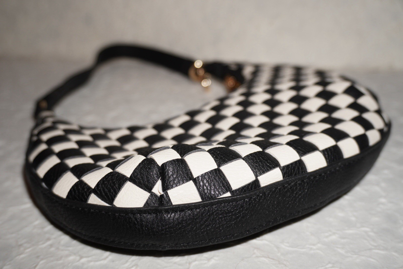 Universal Thread Checkered Crescent Shoulder Bag Y2K New Without Tags