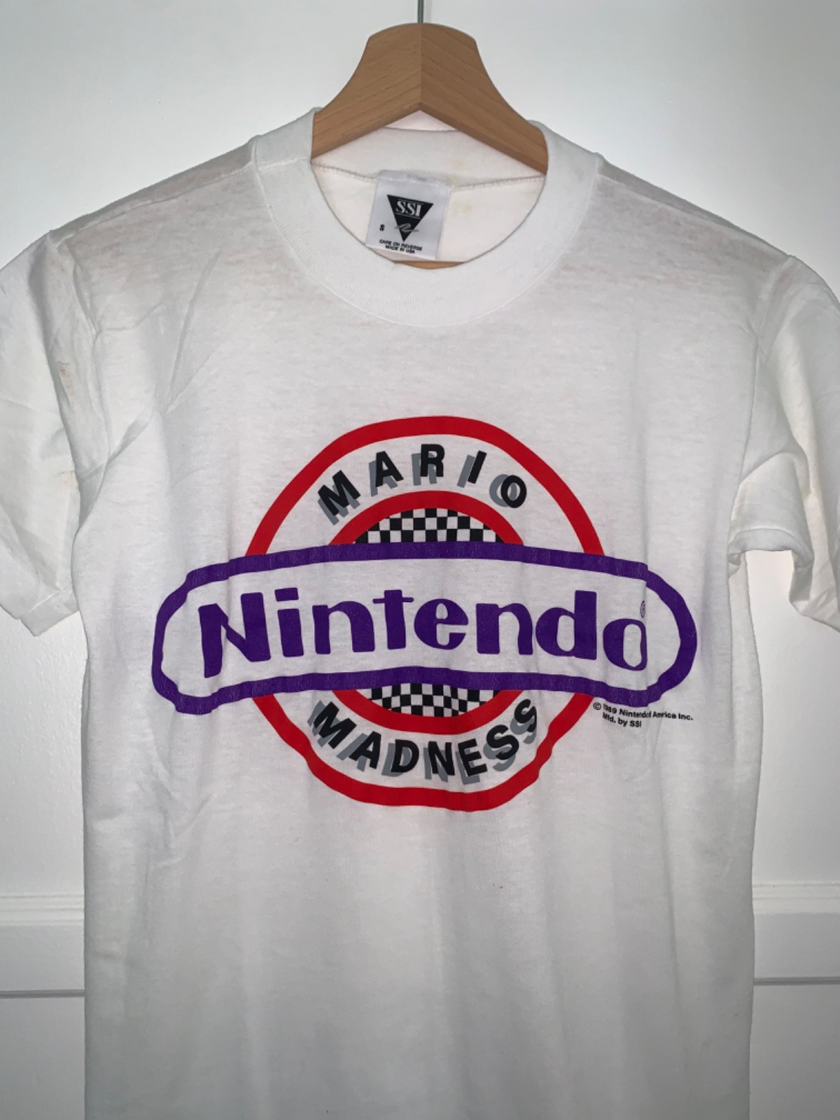 1989 vintage 1980s Nintendo Super Mario Bros. T-Shirt size S “Mario Madness” 80s