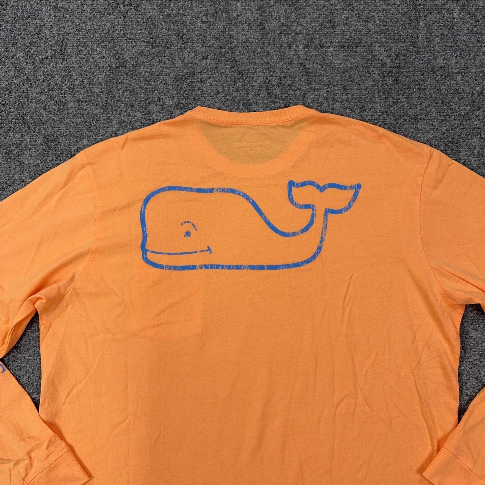 Vineyard Vines Shirt Mens Large Orange Whale Logo Pocket Long Sleeve Tagless