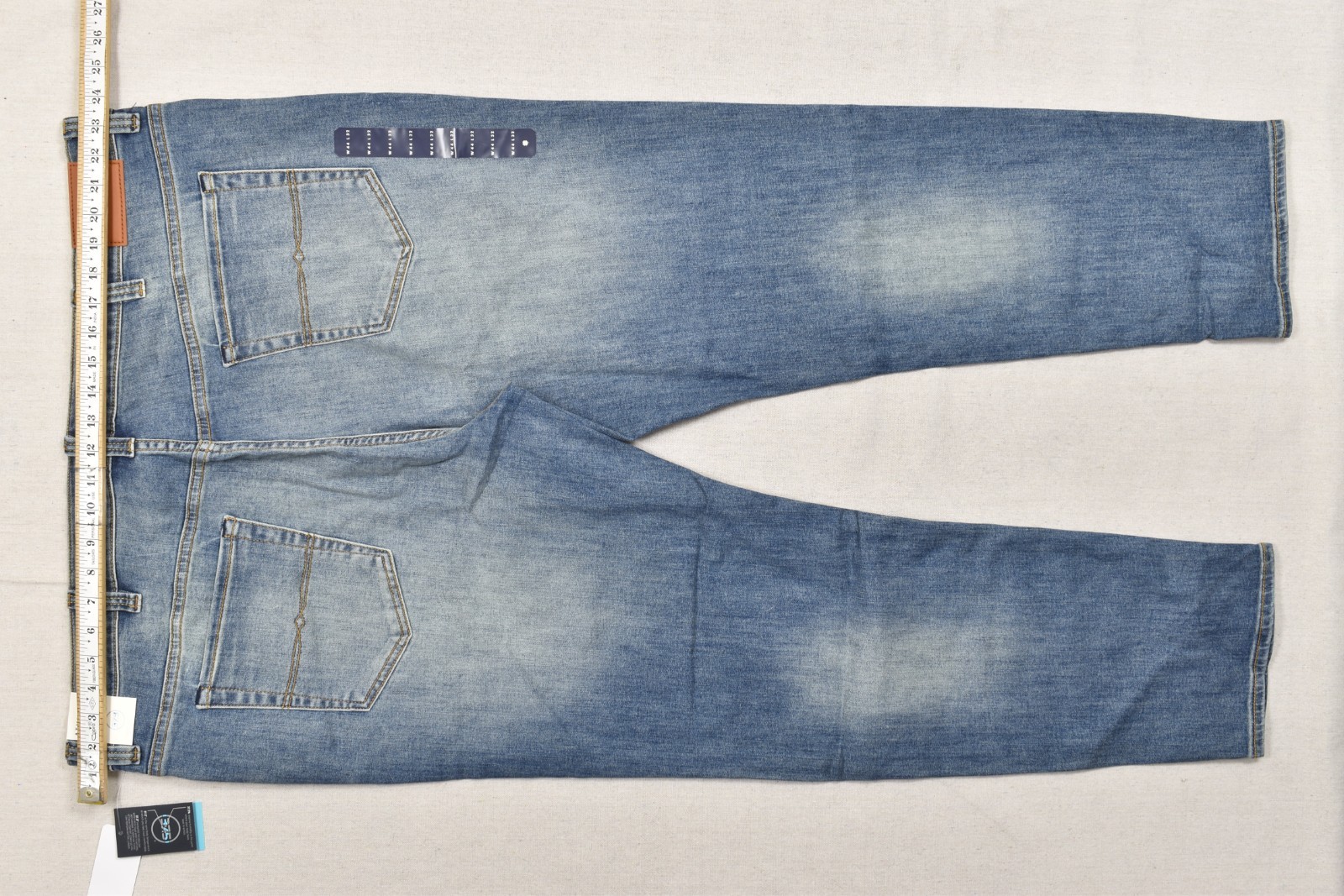 NEW Lucky Brand 411 Athletic Taper Men’s Hana 37.5 44×32 Stretch Blue Denim Jean