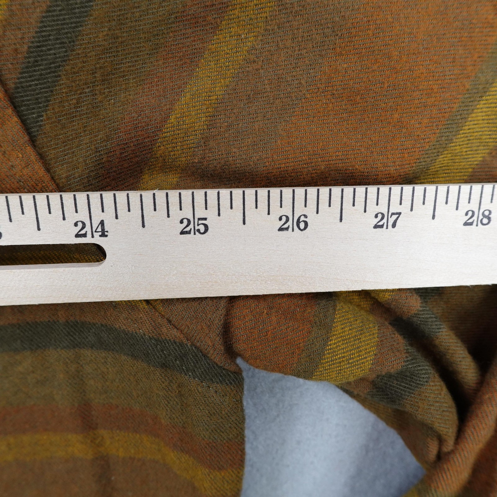 TROLL CO Shirt Mens 2XL XXL Brown Striped Flannel Pearl Snap Up Work Utility