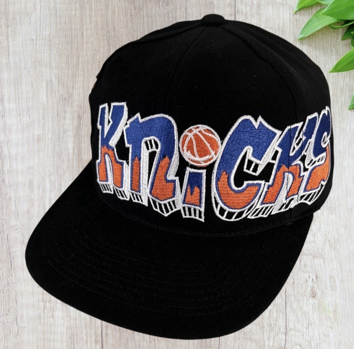 New York Knicks TOW Full Graffiti Custom Snapback Hat Cap All Black