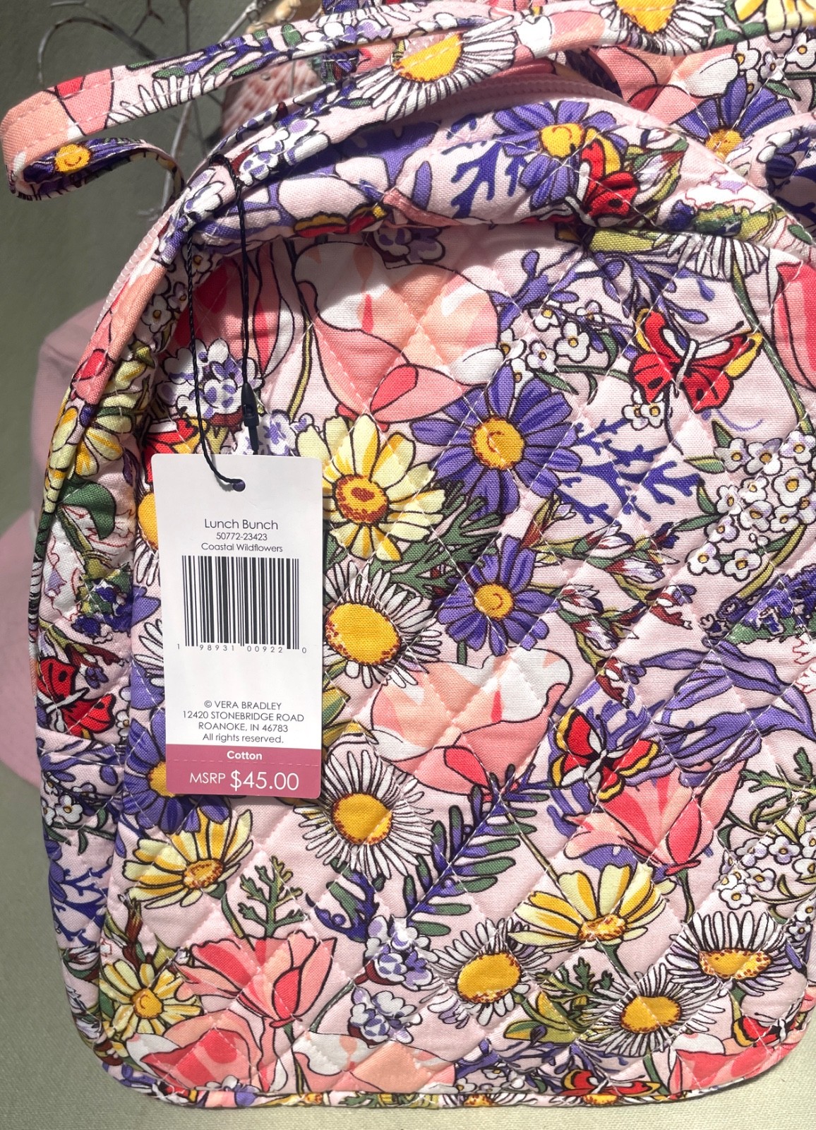 Vera Bradley Essential Large Backpack +Lunch Bunch Set COASTAL WILDFLOWERS NWT