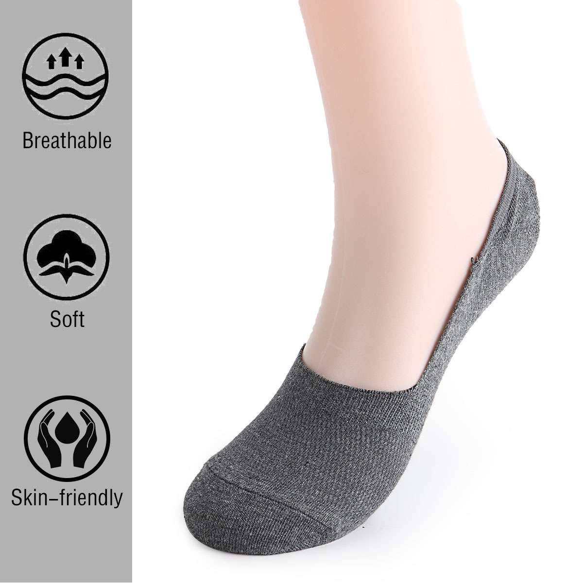 1-6 Pairs No Show Socks Women Men Running Low Cut Breathable Cotton Boat Sock US